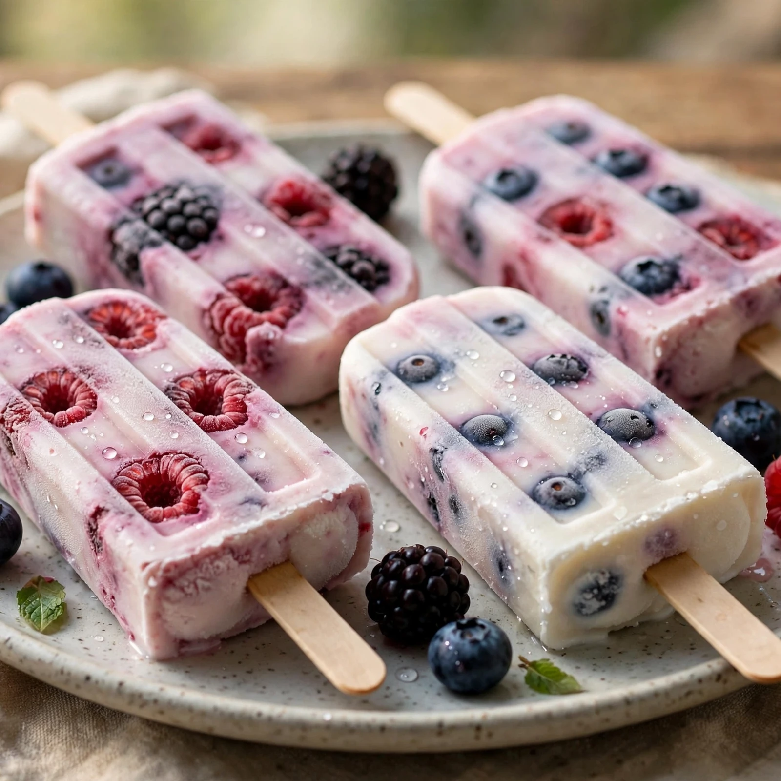 10 Anti-Inflammatory Ice Pops, Sorbets & Frozen Treats for Summer: 1. Berry Yogurt Ice Pops