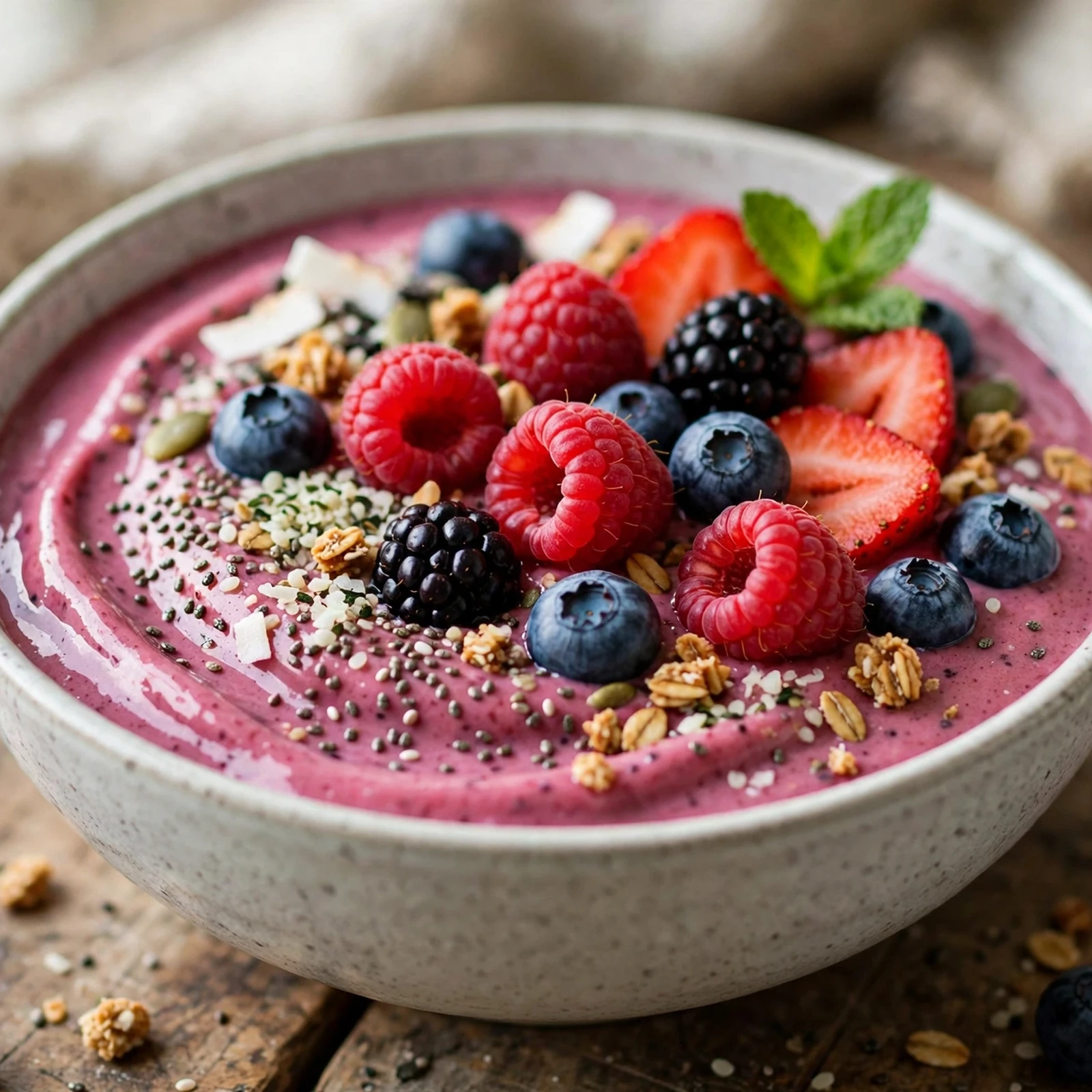 25 Refreshing Summer Anti-Inflammatory Recipes to Beat the Heat: 1. Berry Yogurt Smoothie Bowl