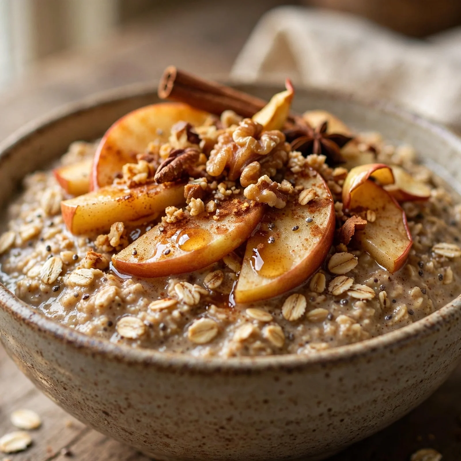 10 Anti-Inflammatory Apple Pear and Fig Recipes for Fall: 1. Warm Apple Cinnamon Overnight Oats