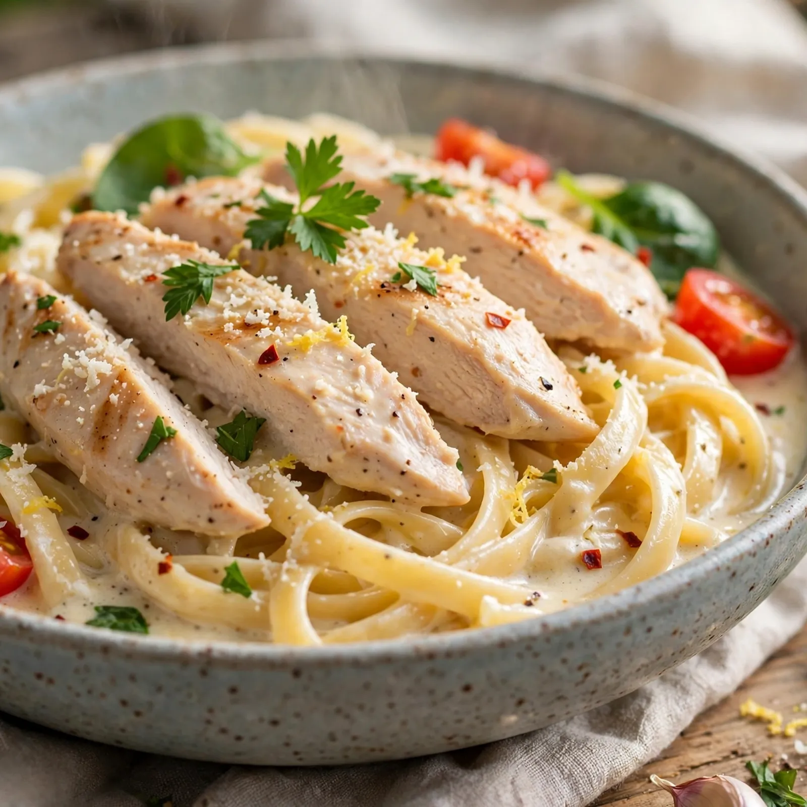 15 Creamy 21 Day Fix Chicken Alfredo Recipes That Feel Like Cheating: 1. Classic Lightened-Up Chicken Alfredo