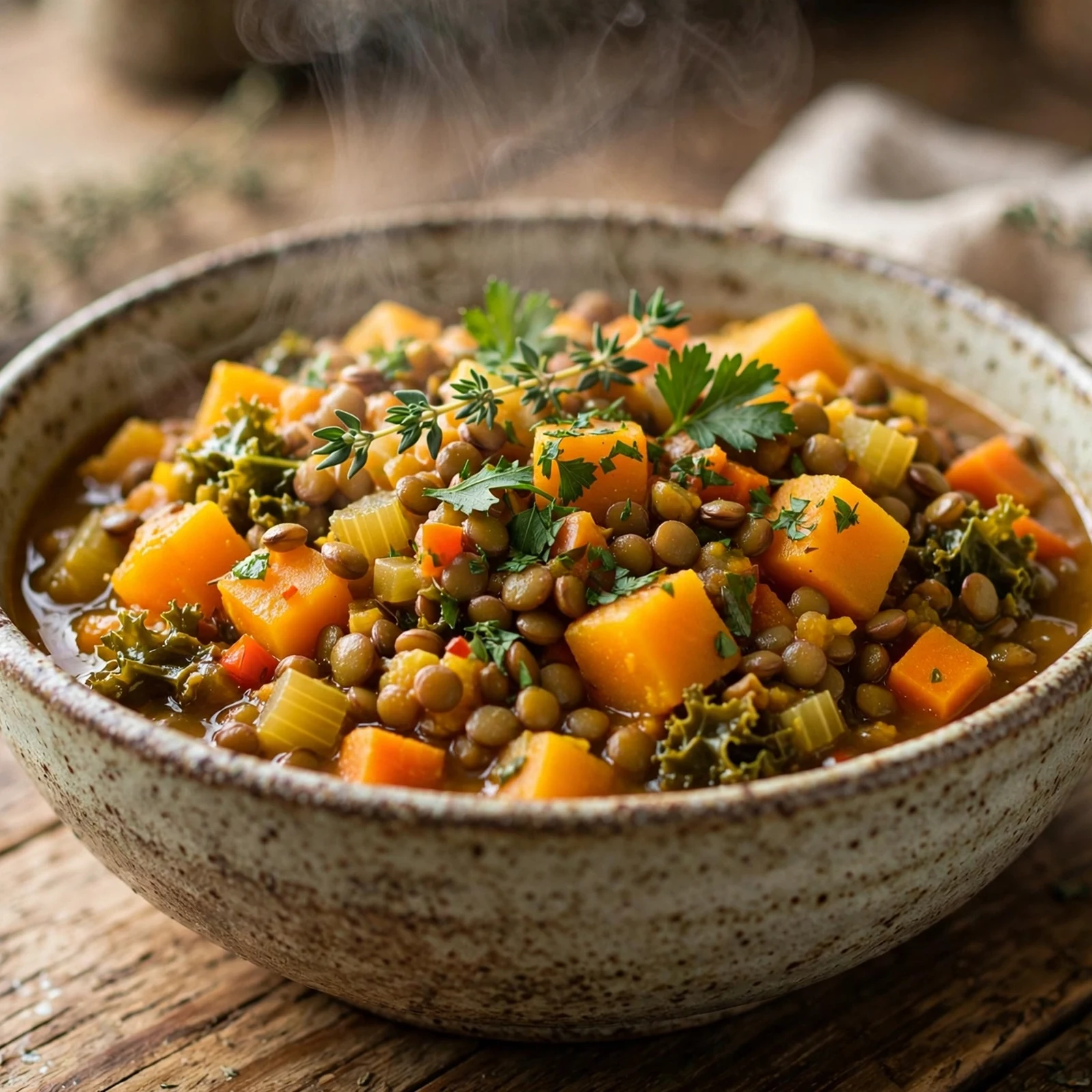 20 Anti-Inflammatory Slow Cooker Recipes for Fall: 2. Cozy Butternut Squash & Lentil Stew