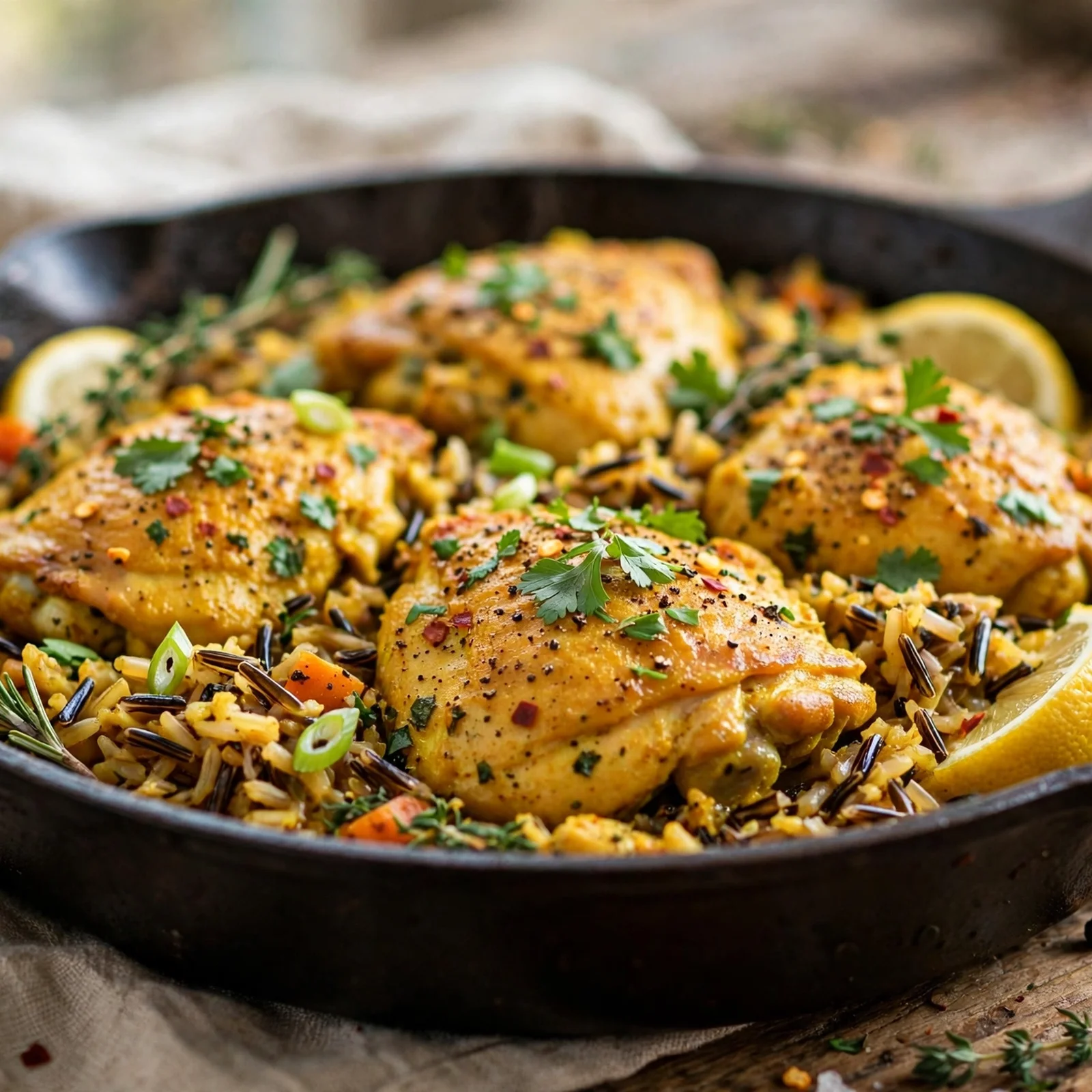 15 One-Pot Anti-Inflammatory Fall Dinners for Easy Weeknights: 1. Cozy Turmeric Chicken & Wild Rice Skillet