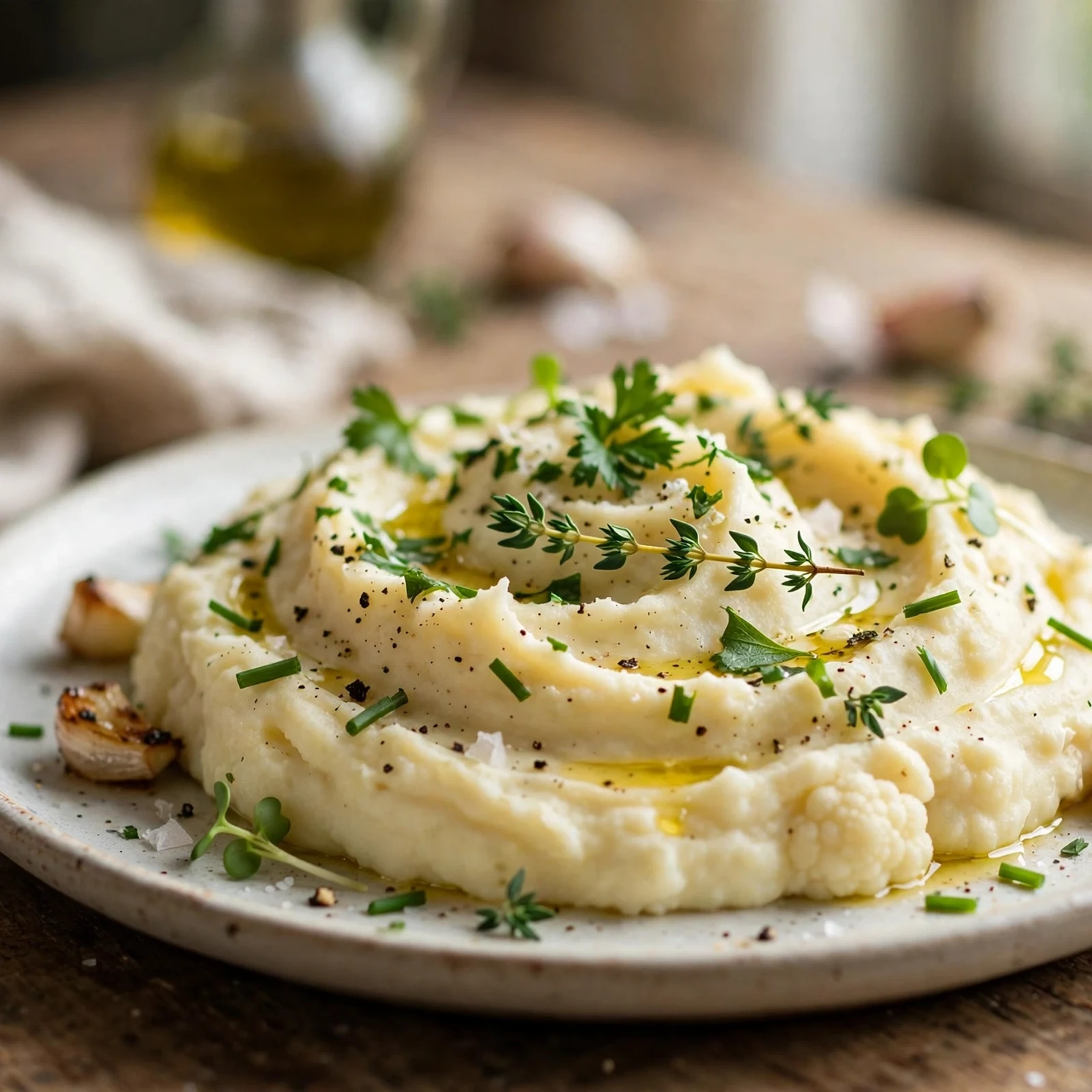 15 Anti-Inflammatory Thanksgiving Recipes Everyone Will Love: 2. Creamy Garlic Mashed Cauliflower