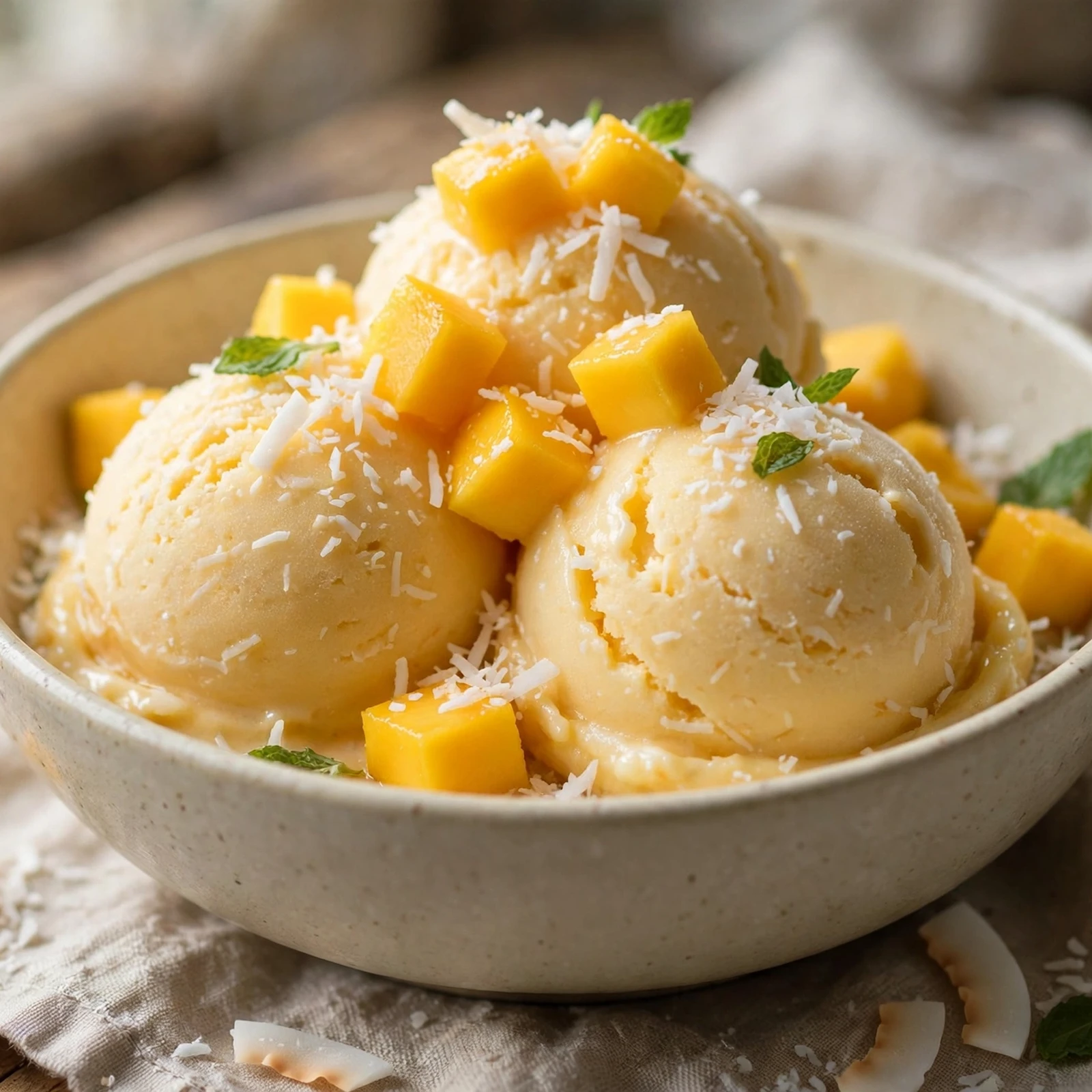 10 Anti-Inflammatory Ice Pops, Sorbets & Frozen Treats for Summer: 3. Mango Coconut Sorbet