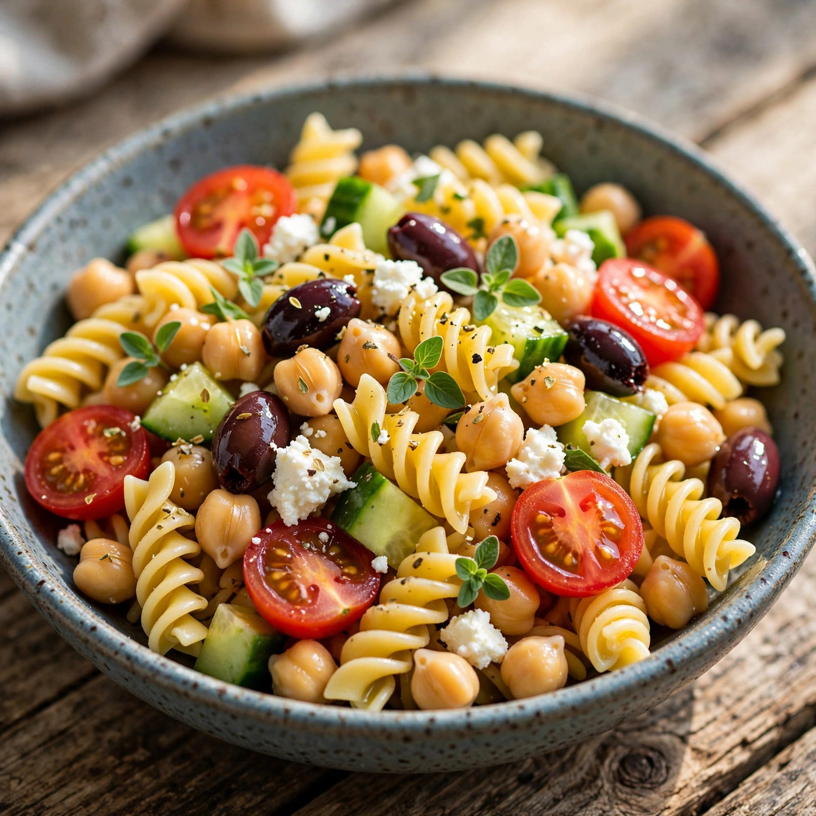 10 Anti-Inflammatory Pasta Salads for Summer June Gatherings: 1. Mediterranean Chickpea Pasta Salad