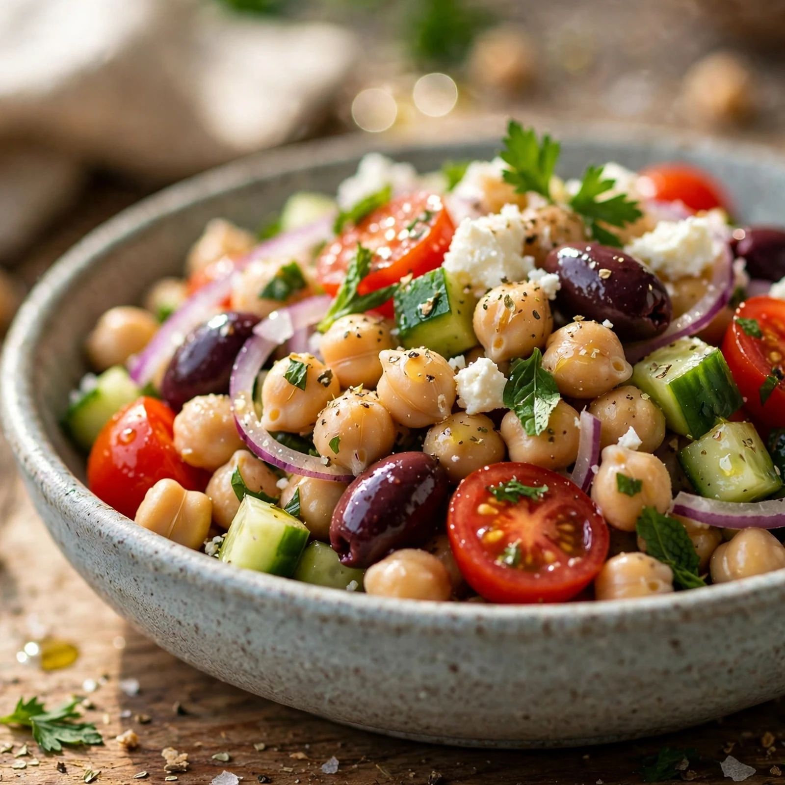 20 No-Cook Anti-Inflammatory Meals for Hot Summer Days: 2. Mediterranean Chickpea Salad