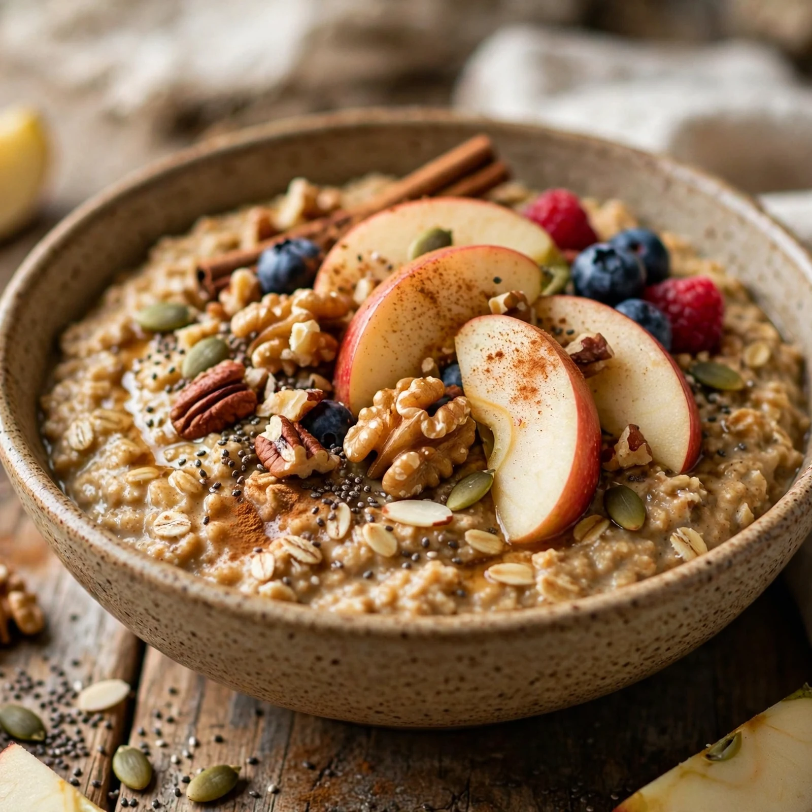 15 Anti-Inflammatory Fall Breakfasts with Oats Squash And Spice: 2. Apple Cinnamon Steel-Cut Oats