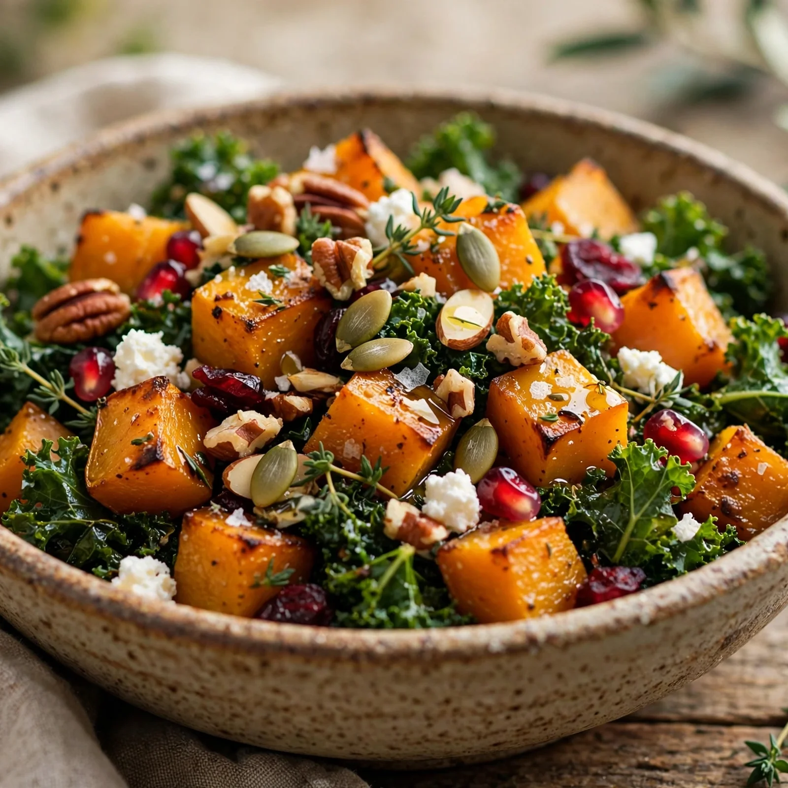 20 Fall Anti-Inflammatory Harvest Bowls with Root Vegetables: 2. Butternut Squash & Kale Harvest Bowl