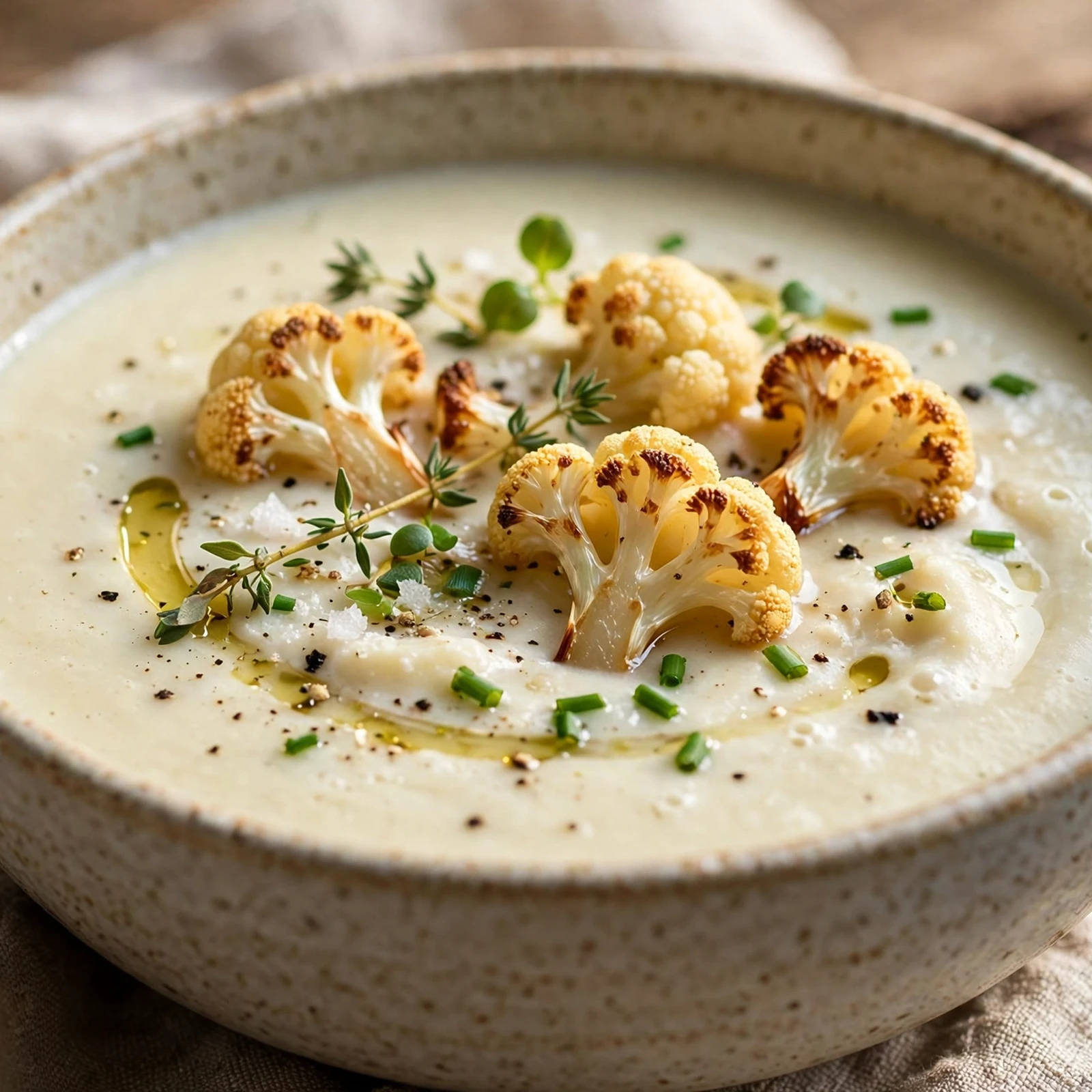 15 Creamy 21 Day Fix Cauliflower Soup Recipes You’ll Make on Repeat: 1. Classic Creamy Cauliflower Soup