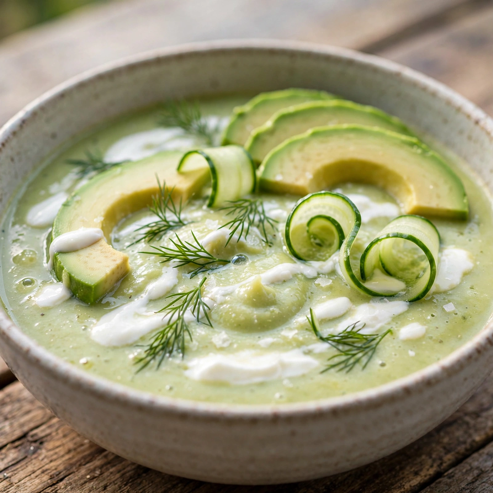 12 Anti-Inflammatory Gazpacho & Raw Soup Recipes for Summer Reset: 2. Creamy Cucumber Avocado Gazpacho