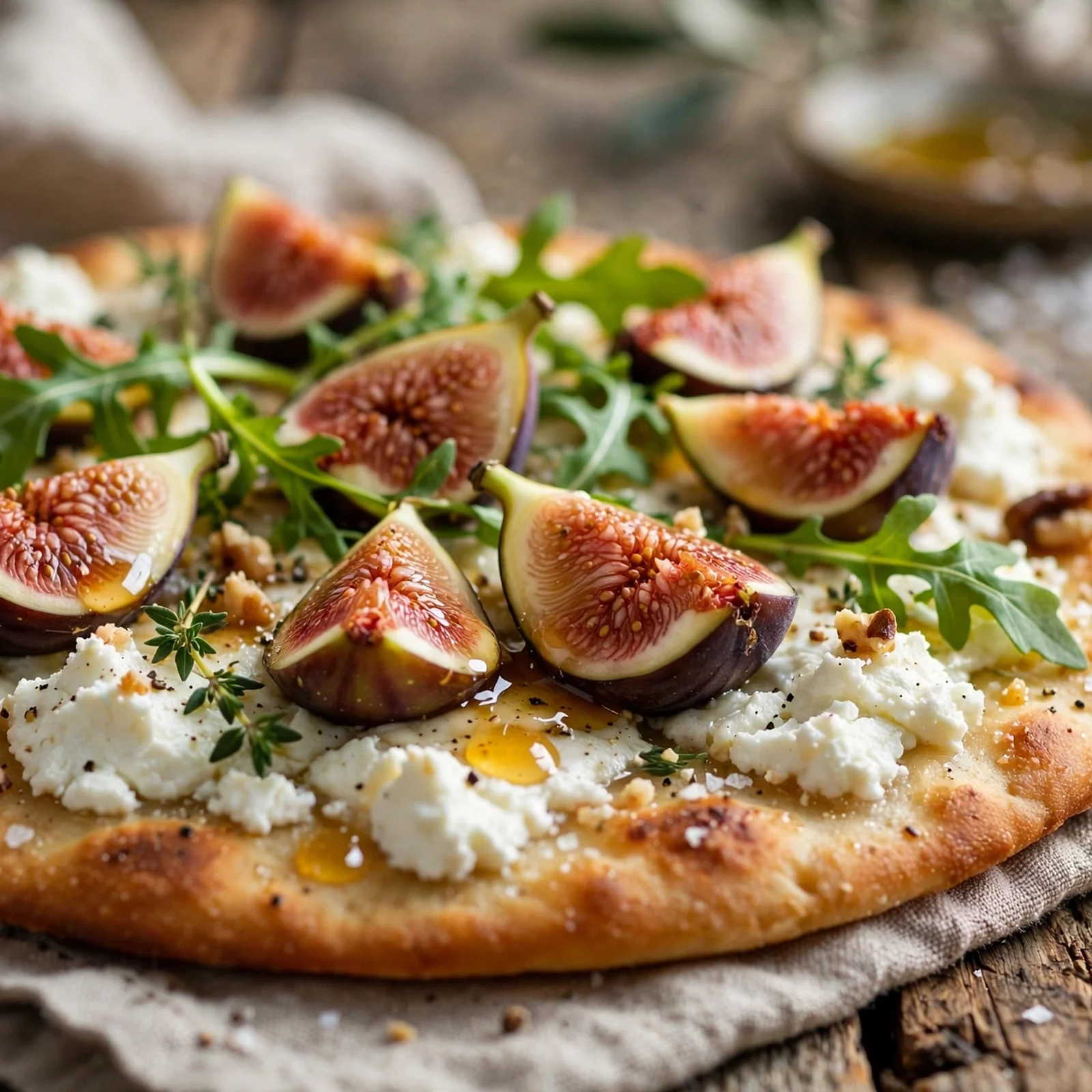 10 Anti-Inflammatory Apple Pear and Fig Recipes for Fall: 3. Fresh Fig and Goat Cheese Flatbread