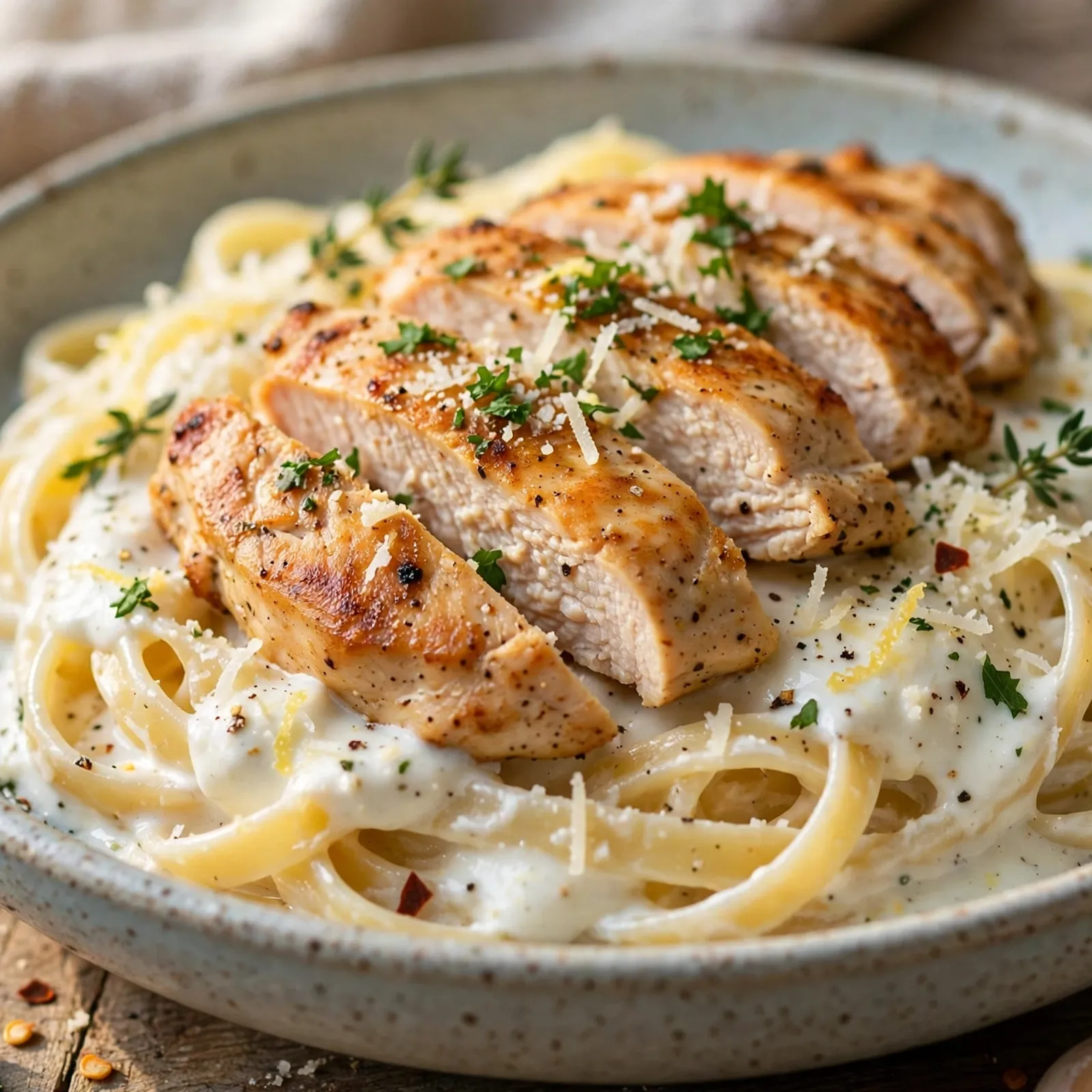 15 Creamy 21 Day Fix Chicken Alfredo Recipes That Feel Like Cheating: 2. Greek Yogurt Chicken Alfredo