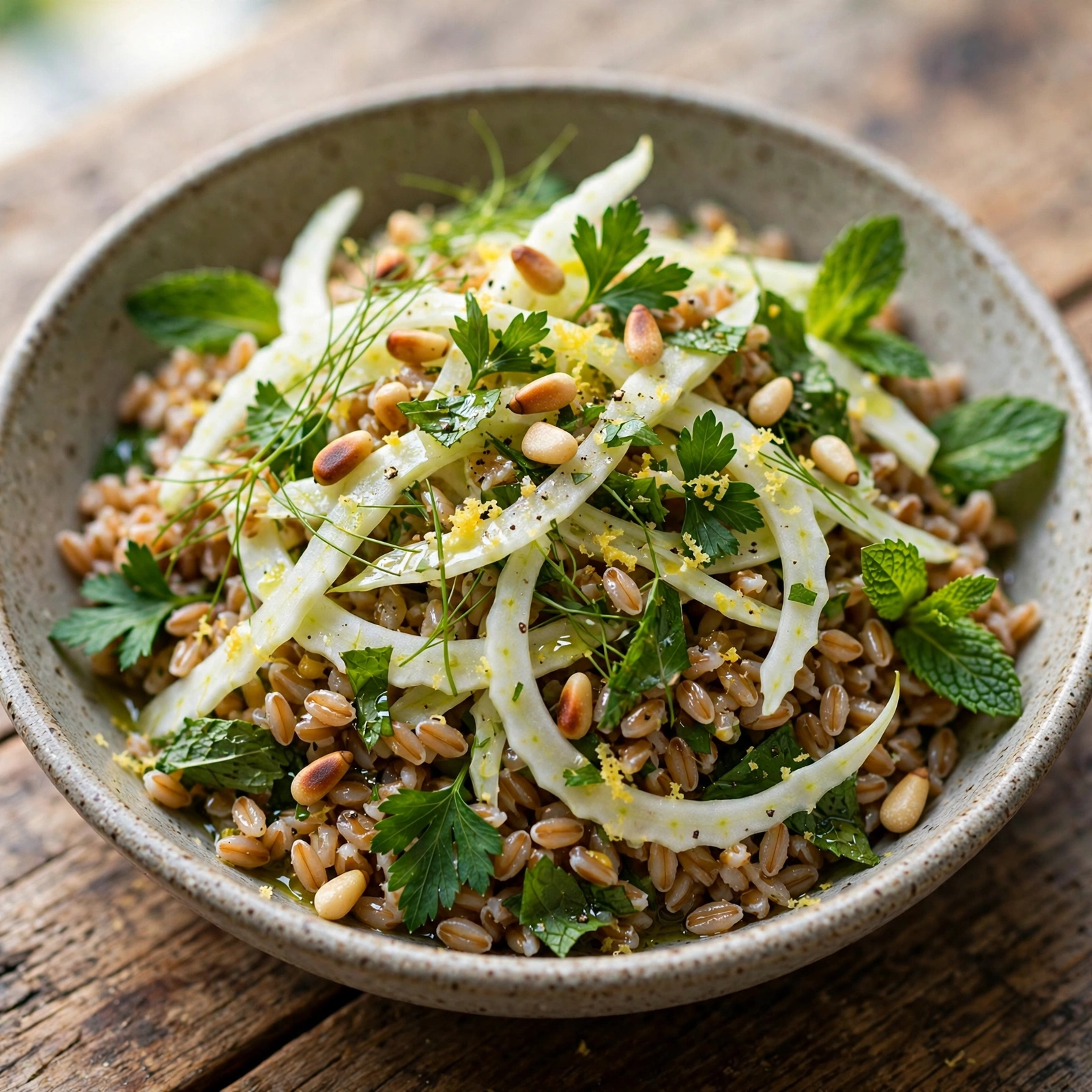 15 Anti-Inflammatory Grain Salads for Summer Days: 2. Lemon Herb Farro Salad