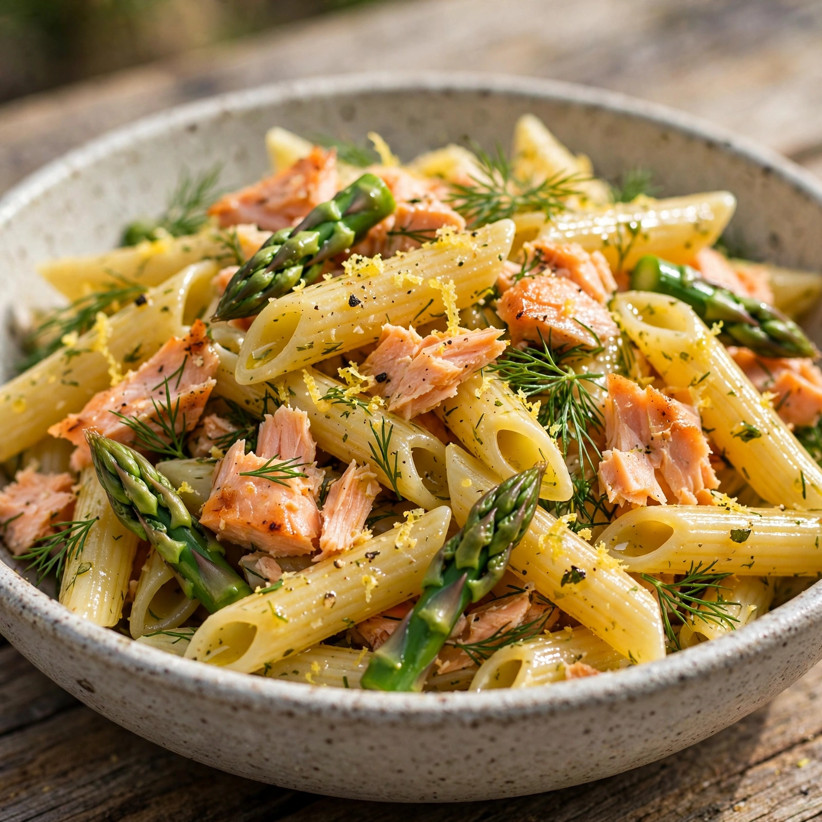 10 Anti-Inflammatory Pasta Salads for Summer June Gatherings: 2. Lemon Herb Salmon Pasta Salad