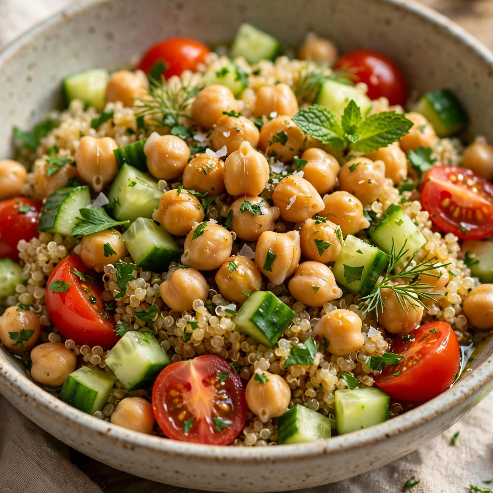 12 Vegan Anti-Inflammatory Summer Meals That Keep It Cool: 1. Mediterranean Chickpea Quinoa Bowl