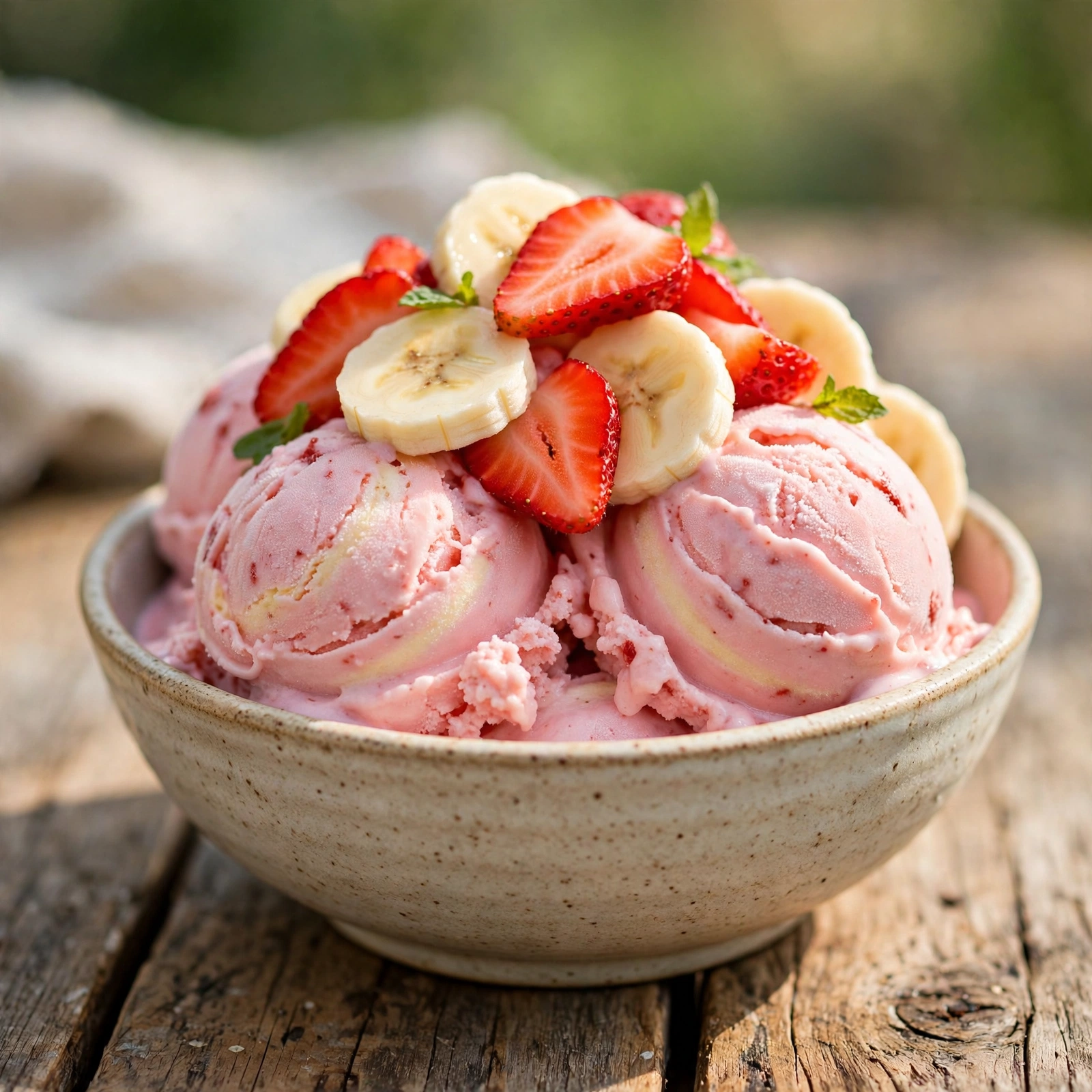10 Anti-Inflammatory Ice Cream Alternatives Recipes You’ll Want All Summer Long: 2. Strawberry Banana Frozen Yogurt