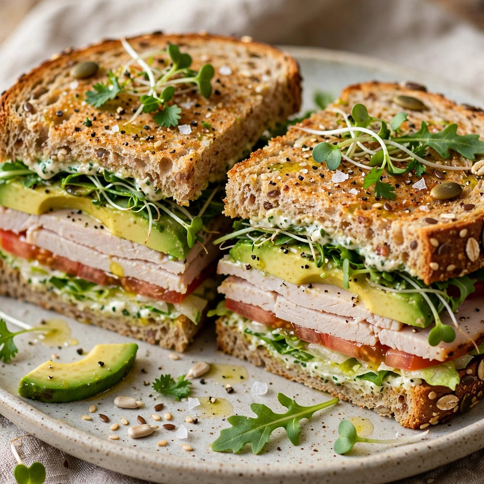 15 Satisfying 21 Day Fix Sandwich Ideas That Keep You on Track: 1. Turkey Avocado Power Sandwich