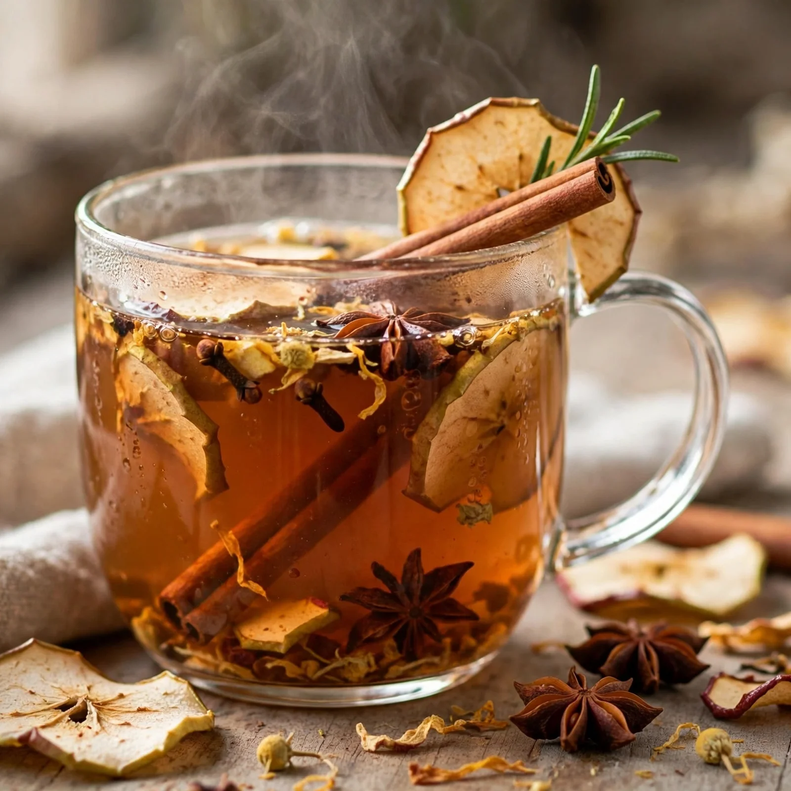 20 Warming Anti-Inflammatory Drinks And Spiced Teas for Fall: 3. Apple Cinnamon Herbal Tea