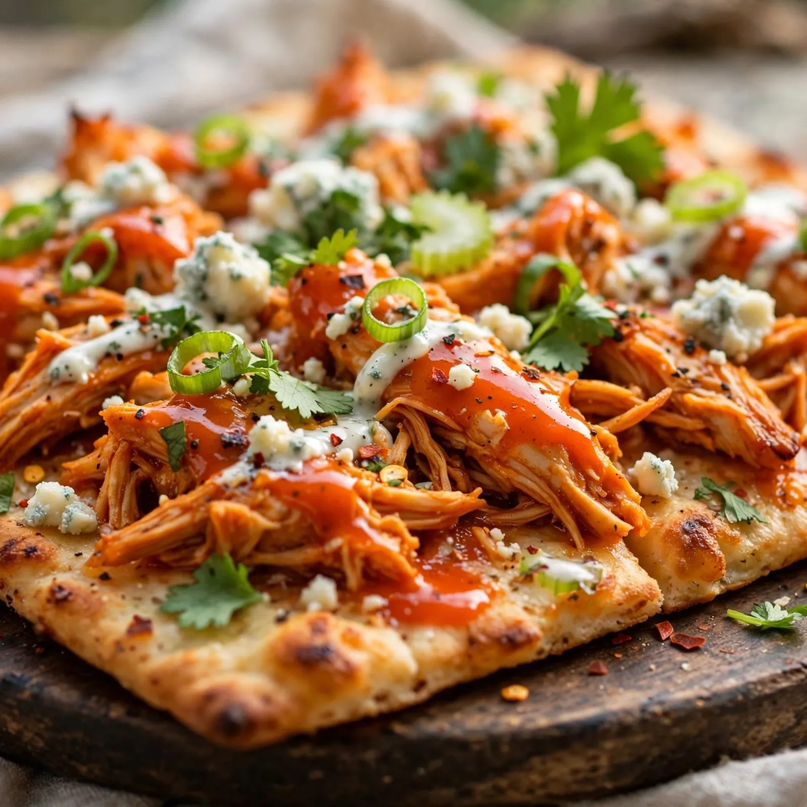 20 Easy 21 Day Fix Pizza Recipes You’ll Actually Crave: 3. Buffalo Chicken Flatbread Pizza