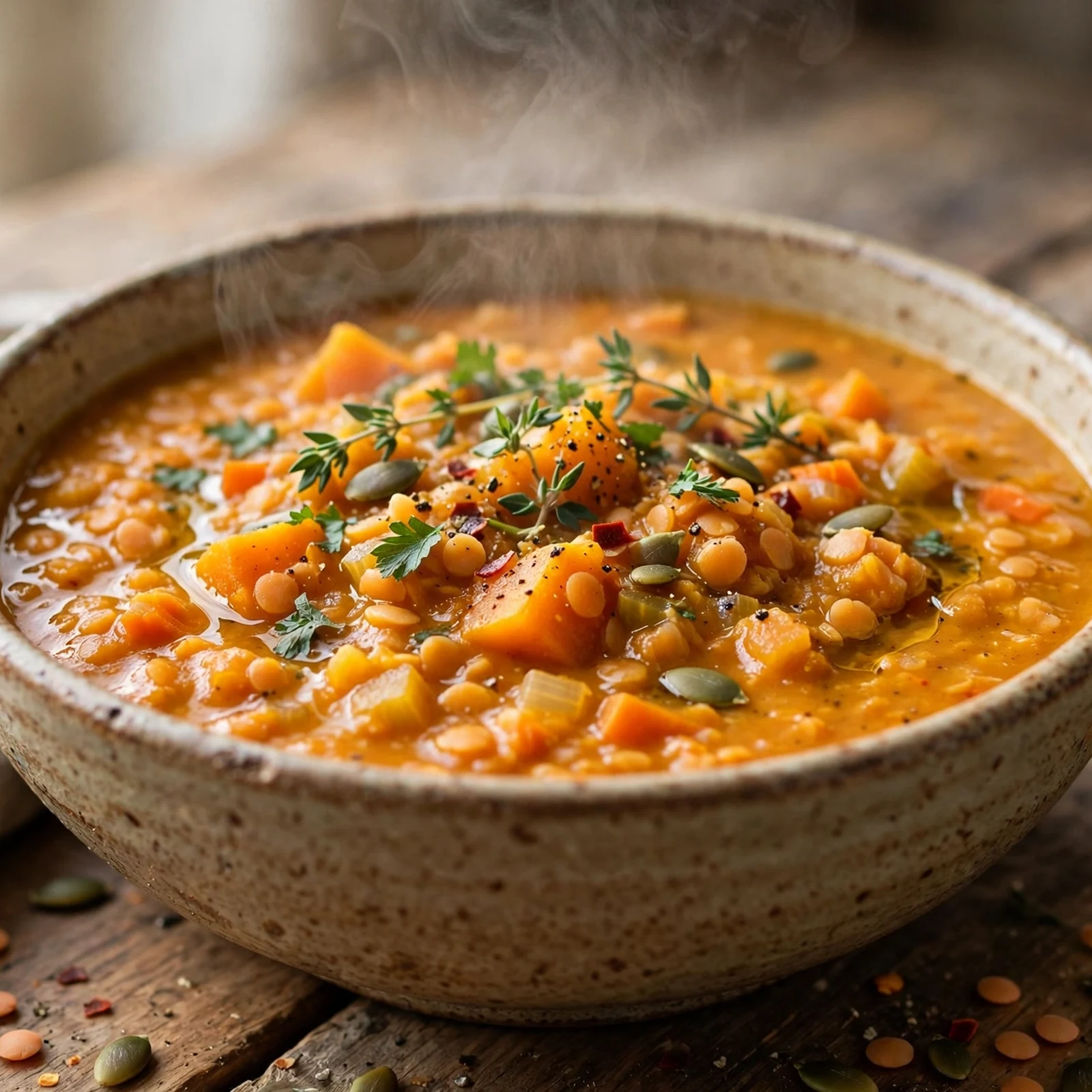 12 Gut-Healing Anti-Inflammatory Fall Meals for Immunity: 3. Creamy Pumpkin Red Lentil Soup