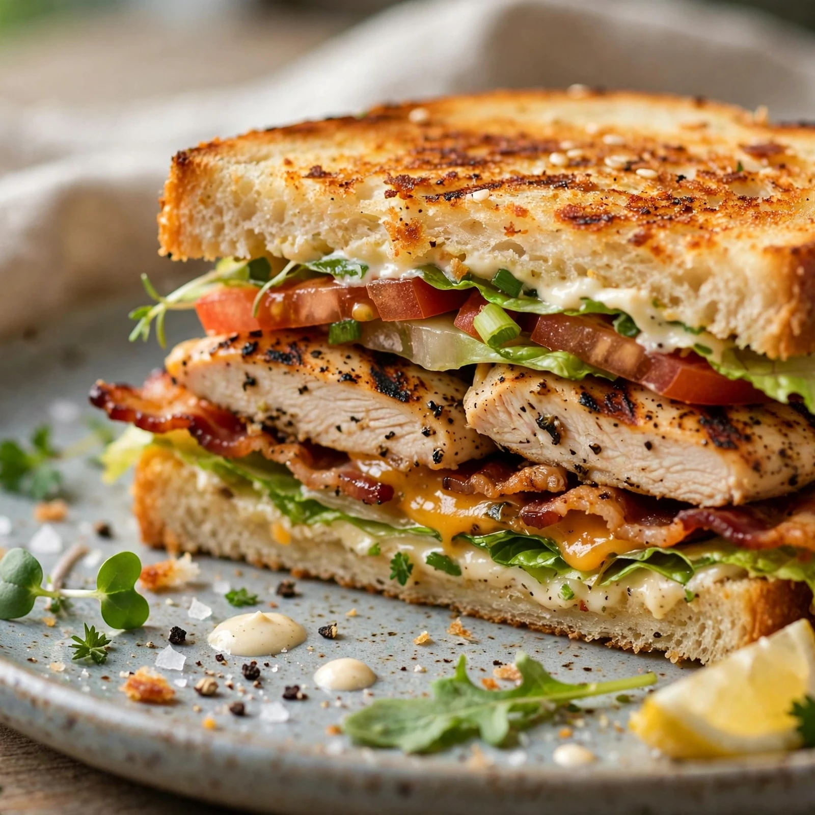 15 Satisfying 21 Day Fix Sandwich Ideas That Keep You on Track: 2. Grilled Chicken Club Sandwich