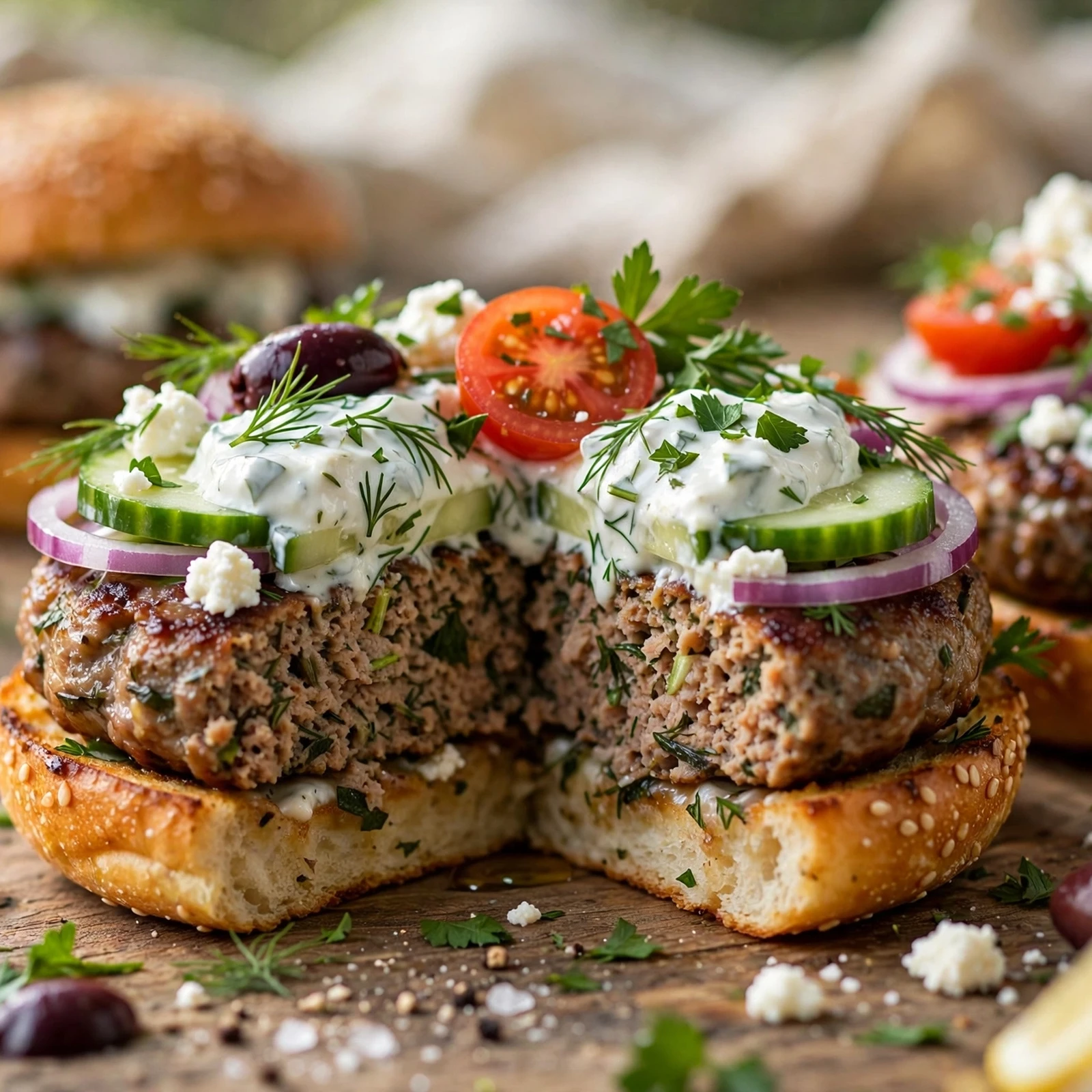 25 Smoky 21 Day Fix Grilling Recipes for the Perfect Summer Cookout: 3. Mediterranean Turkey Burgers with Fresh Herbs