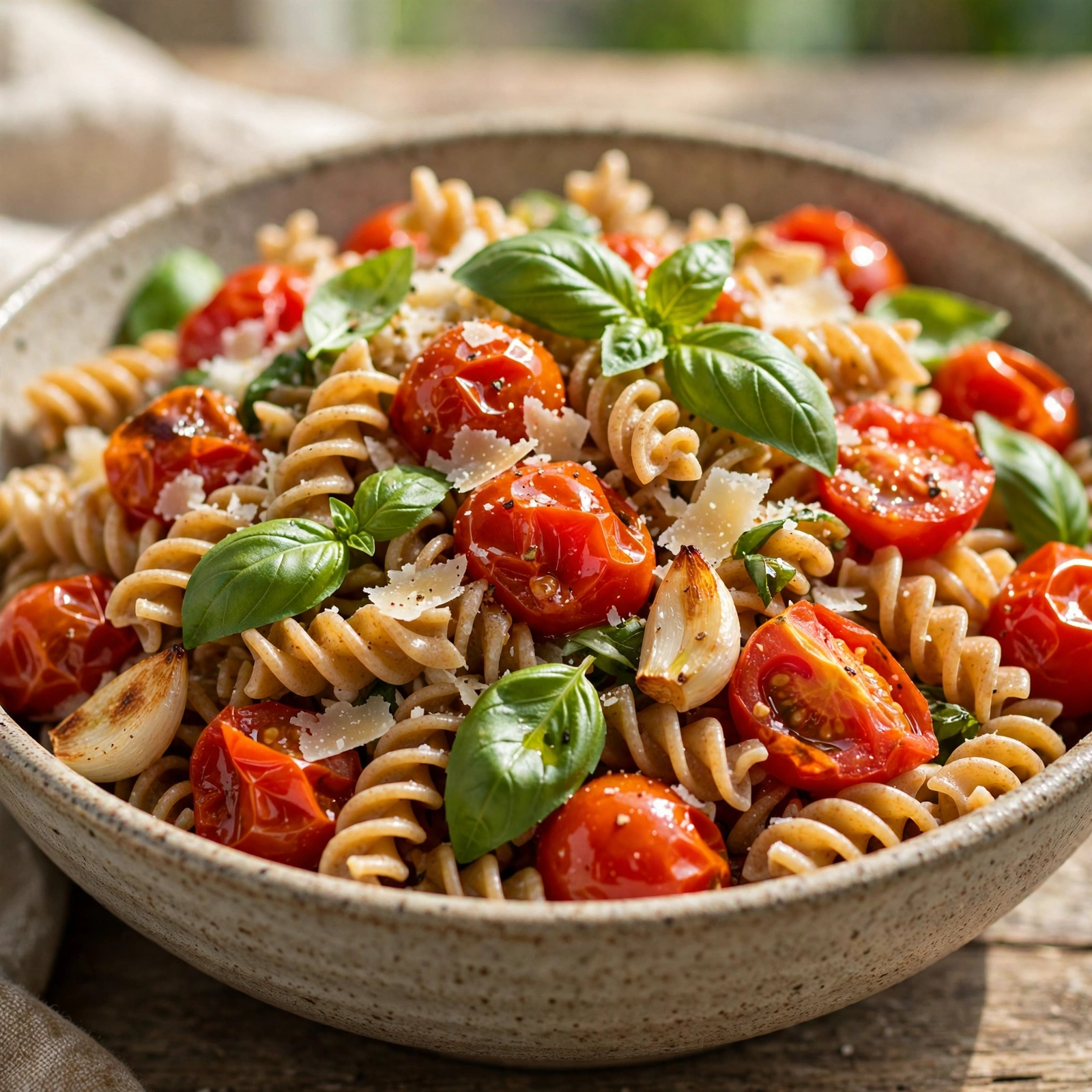 10 Anti-Inflammatory Pasta Salads for Summer June Gatherings: 3. Tomato Basil Whole Wheat Pasta Salad