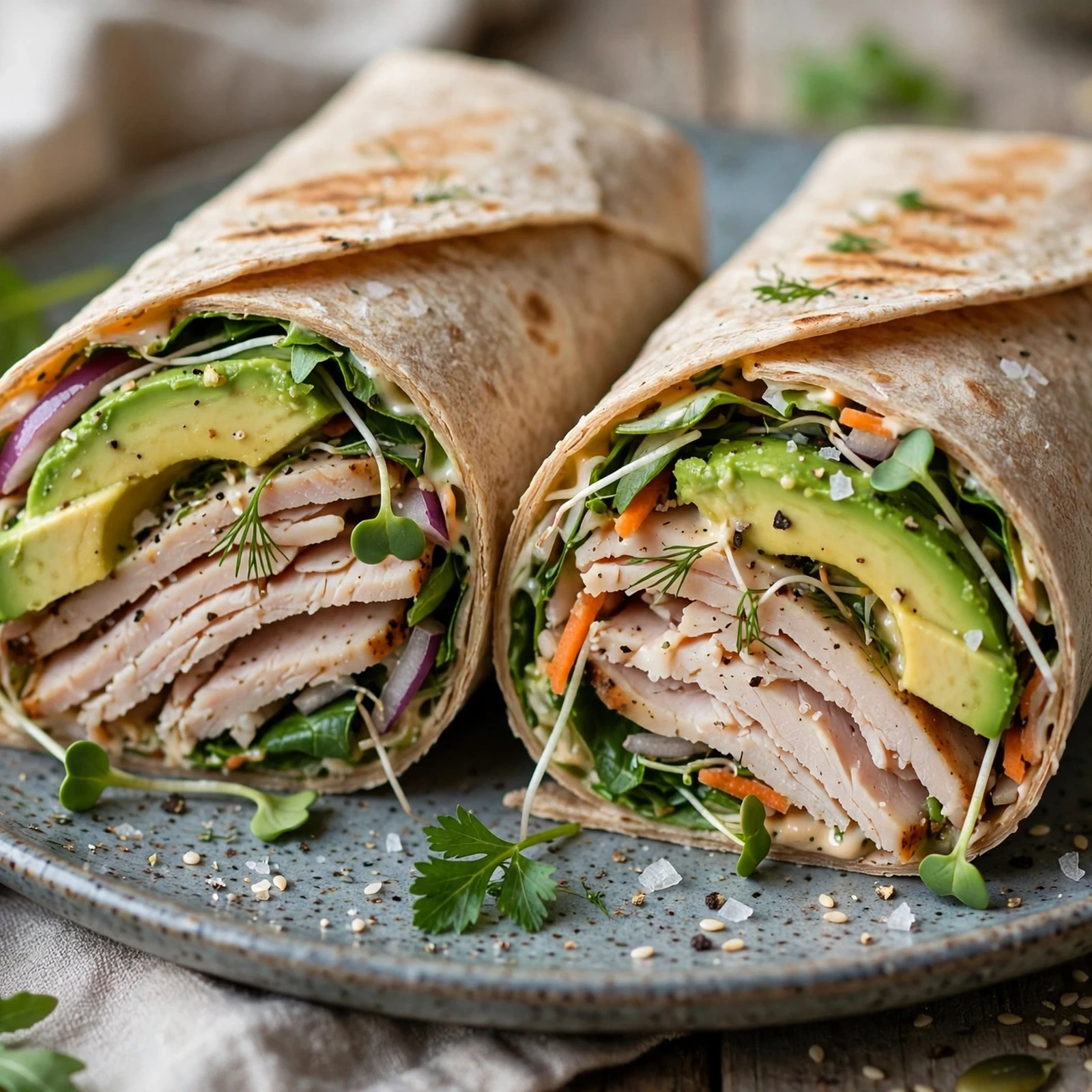 15 Quick 21 Day Fix Wrap Recipes for Lunch Meal Prep: 2. Turkey Avocado Power Wrap