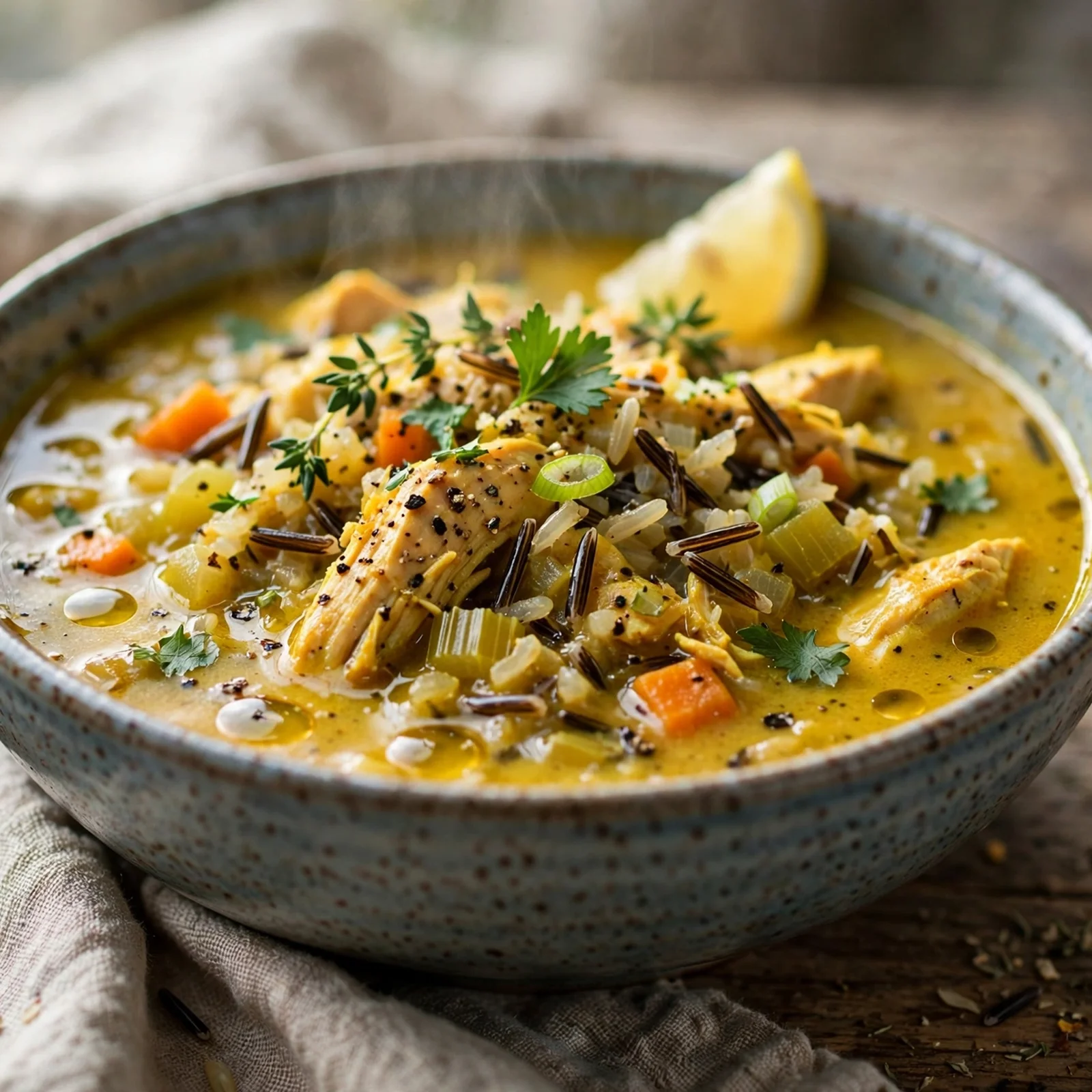 25 Cozy Fall Anti-Inflammatory Recipes to Warm Your Soul: 3. Turmeric Chicken & Wild Rice Soup