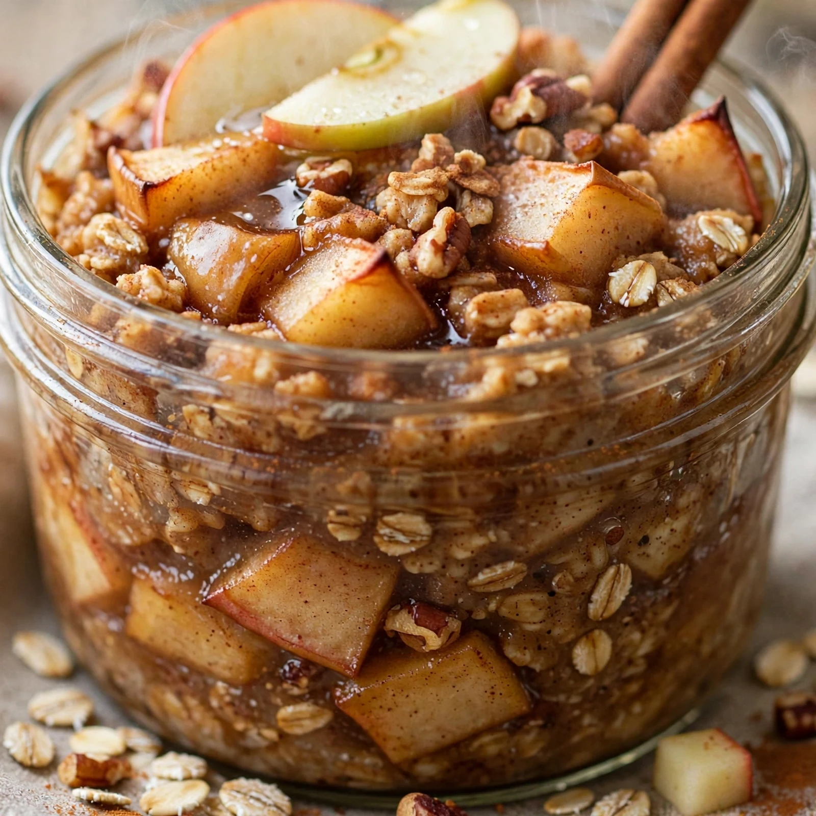 10 Make-Ahead 21 Day Fix Baked Oatmeal Jars for Busy Mornings: 3. Apple Cinnamon Baked Oatmeal Jar