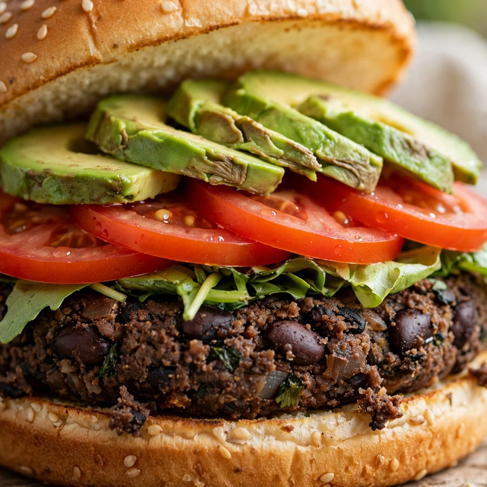 10 Anti-Inflammatory Summer Burgers and Wraps Packed With Fresh Flavor: 4. Black Bean and Avocado Burger