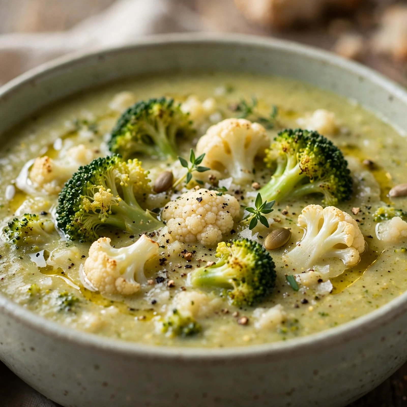 15 Creamy 21 Day Fix Cauliflower Soup Recipes You’ll Make on Repeat: 3. Broccoli Cauliflower Soup