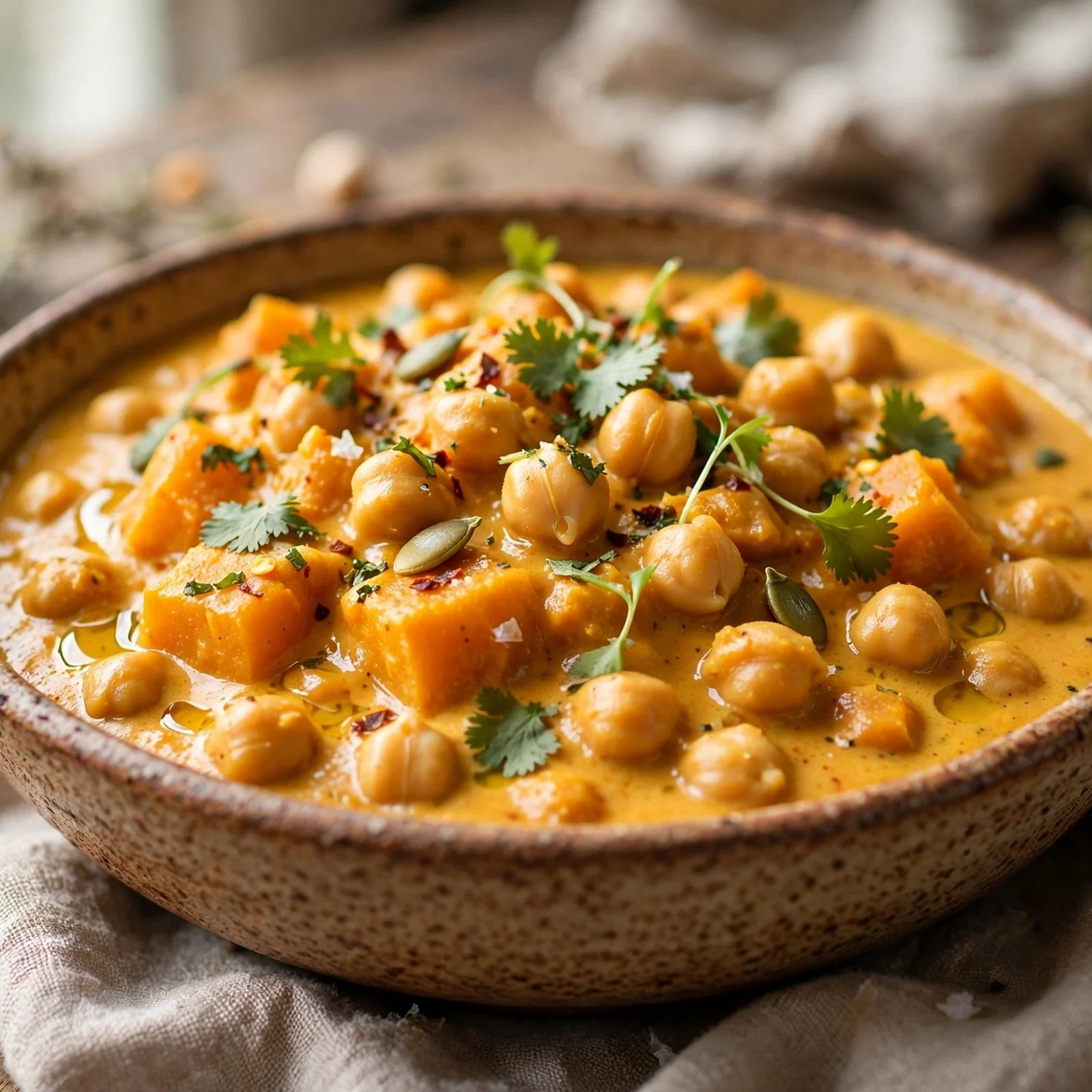 15 Anti-Inflammatory Pumpkin Recipes for the Fall Season: 4. Creamy Pumpkin Chickpea Curry