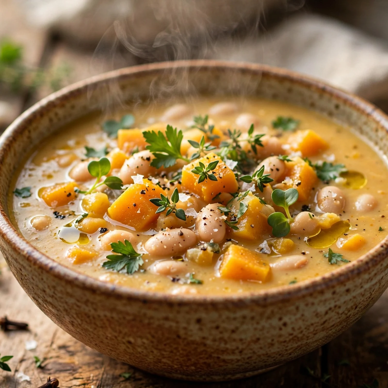 10 Anti-Inflammatory Butternut Squash Soup Recipes for Fall: 5. Creamy White Bean Butternut Squash Soup