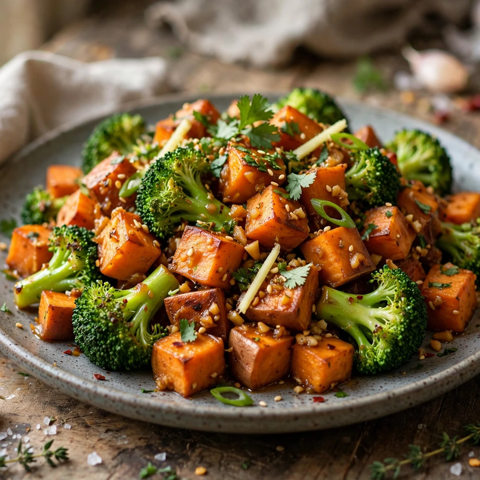 10 Anti-Inflammatory Sweet Potato Recipes for Fall Meal Prep: 5. Ginger Garlic Sweet Potato & Broccoli Stir-Fry