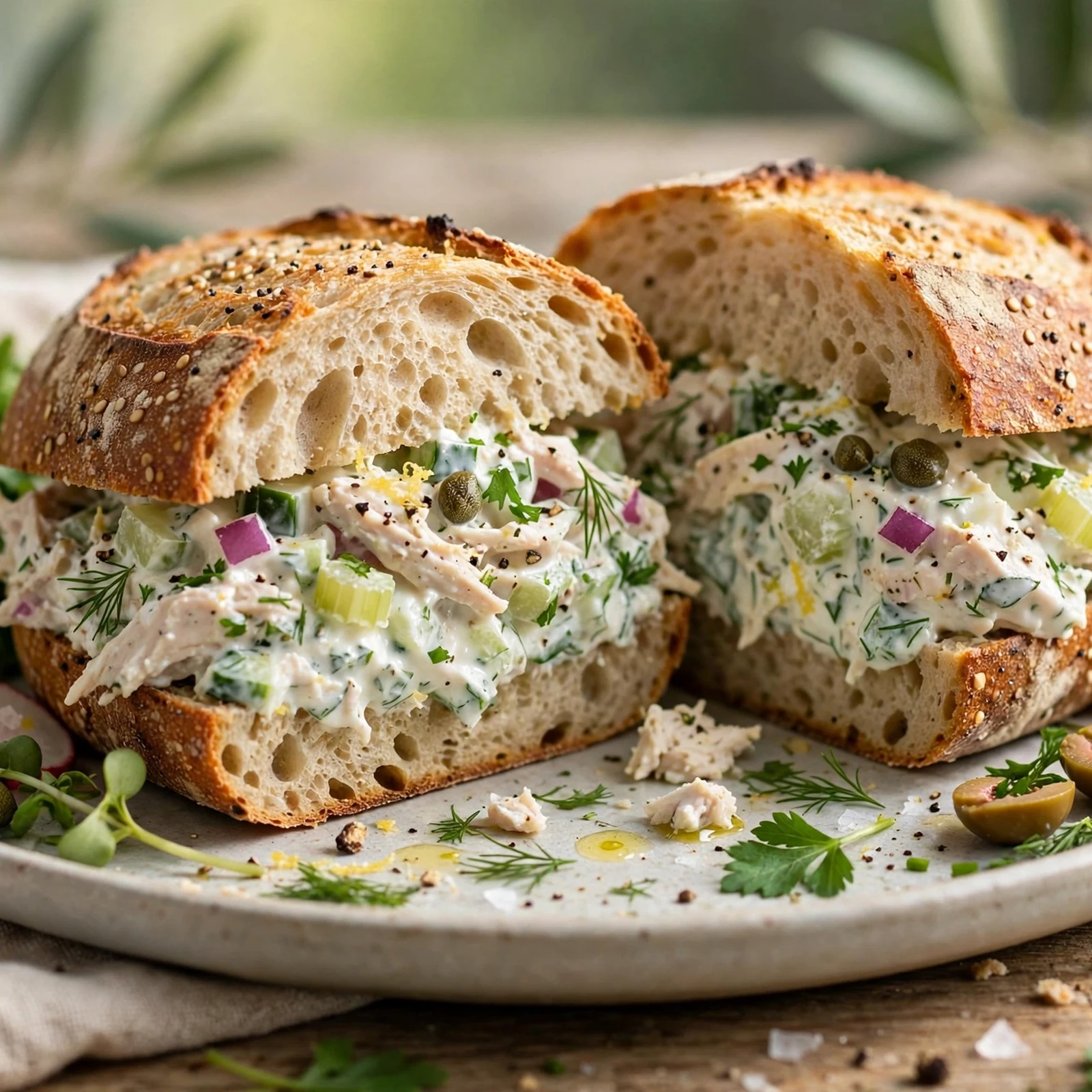 15 Satisfying 21 Day Fix Sandwich Ideas That Keep You on Track: 3. Greek Yogurt Chicken Salad Sandwich