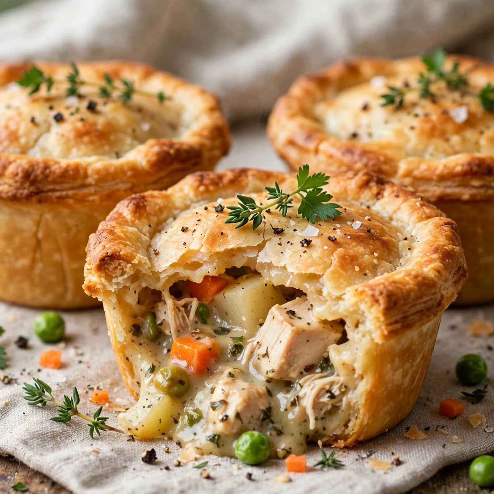 15 Cozy 21 Day Fix Chicken Pot Pie Recipes for Comfort Food Lovers: 3. Individual Chicken Pot Pie Cups