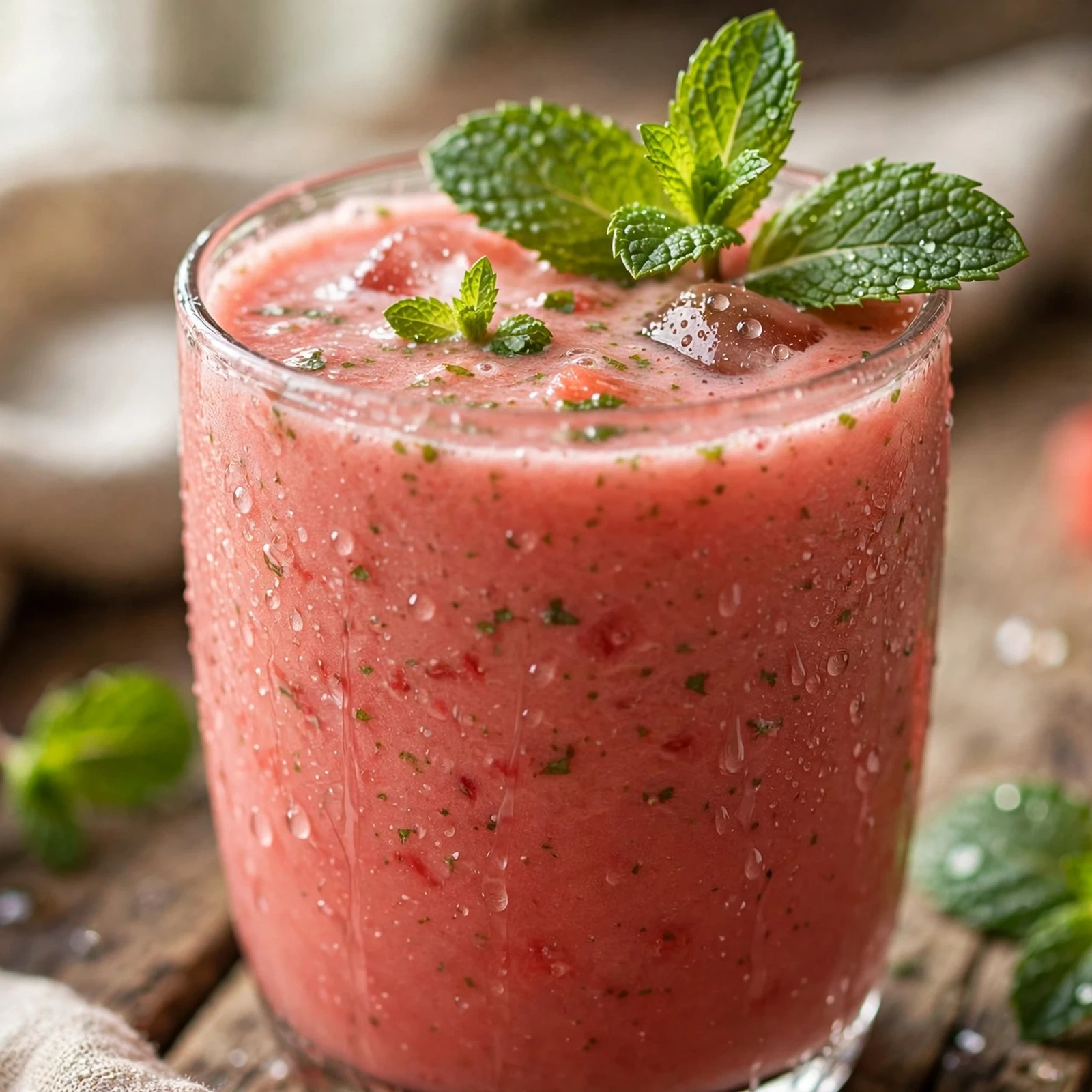15 Best 21 Day Fix Summer Smoothies (Refreshing & Approved): 5. Watermelon Mint Smoothie
