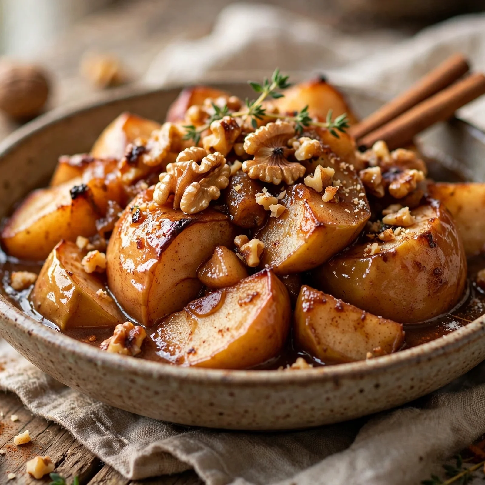 10 Anti-Inflammatory Apple Pear and Fig Recipes for Fall: 6. Baked Cinnamon Apples with Toasted Walnuts