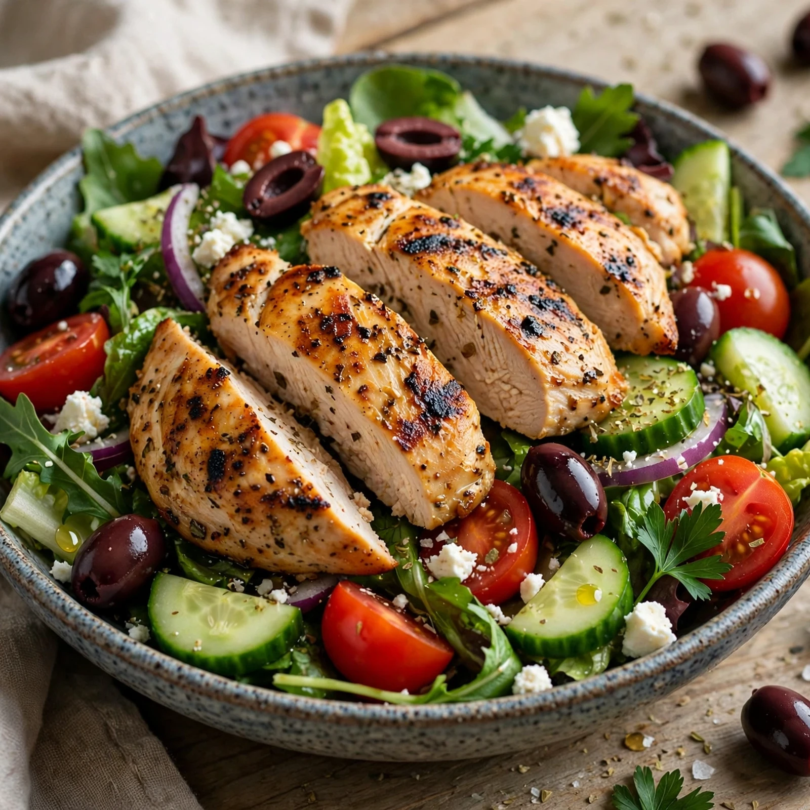 20 Light Summer Anti-Inflammatory Dinners Recipes for Warm Evenings: 6. Greek Chicken Salad