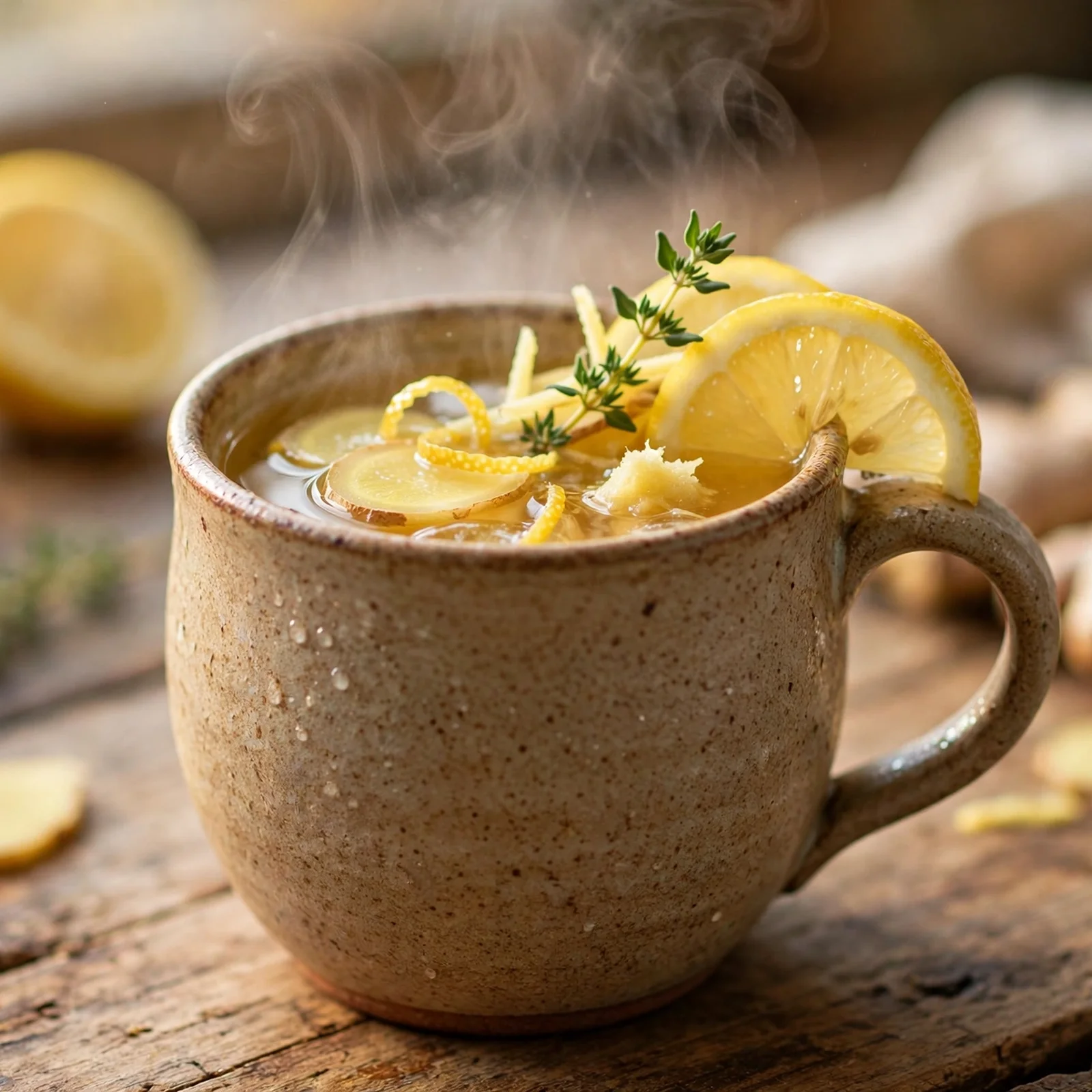 20 Warming Anti-Inflammatory Drinks And Spiced Teas for Fall: 5. Lemon Ginger Hot Tonic
