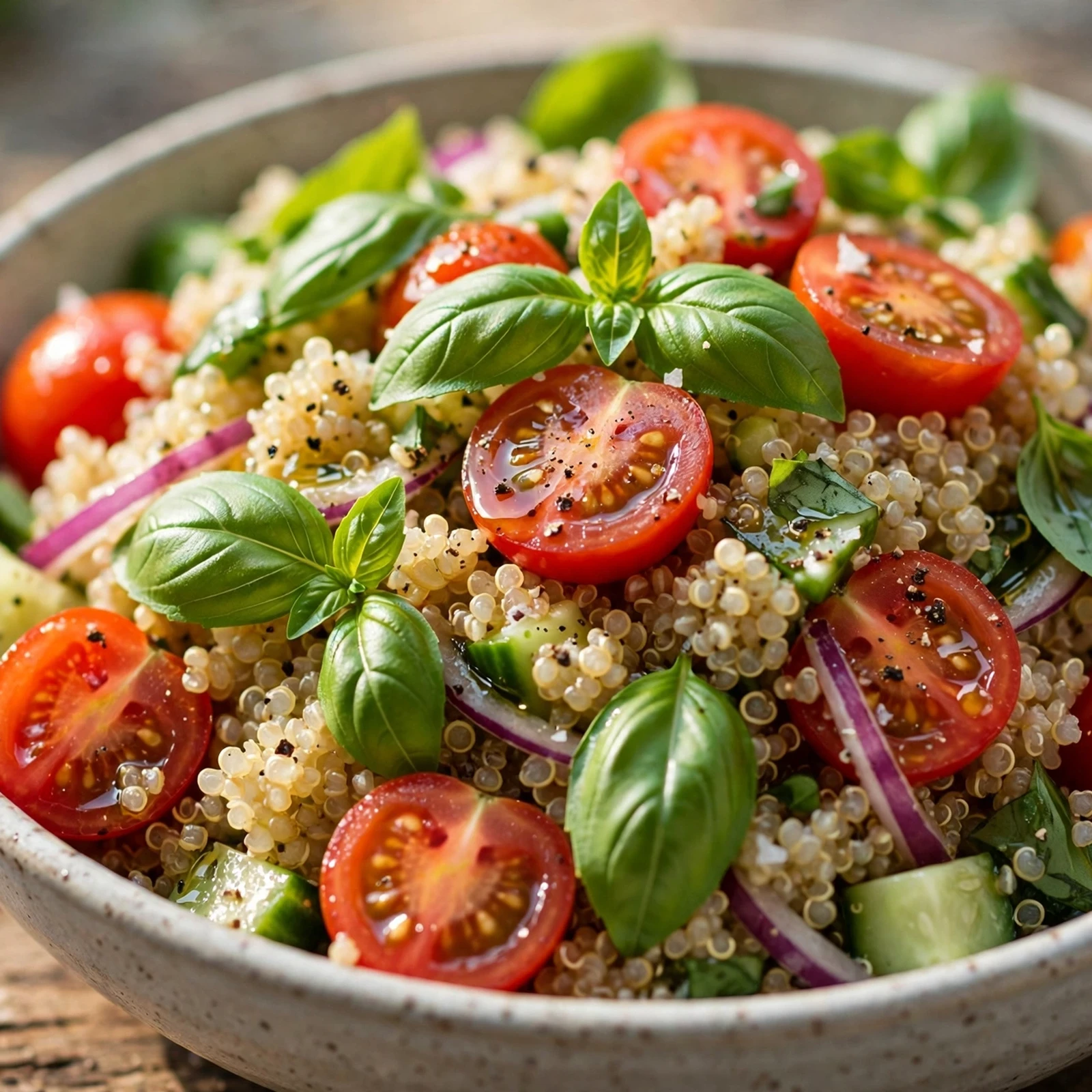 25 Refreshing Summer Anti-Inflammatory Recipes to Beat the Heat: 6. Tomato Basil Quinoa Salad