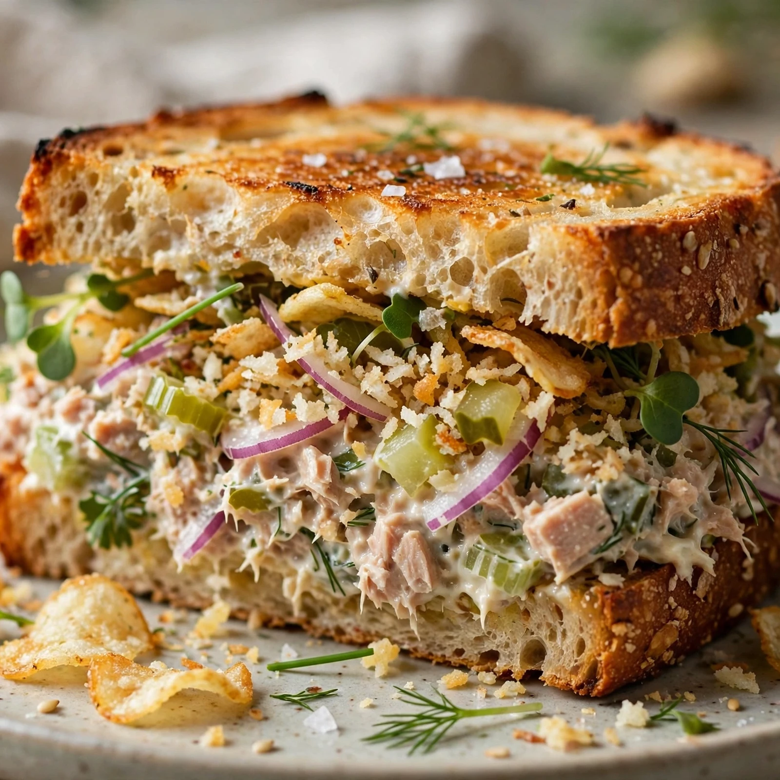 15 Satisfying 21 Day Fix Sandwich Ideas That Keep You on Track: 4. Tuna Crunch Sandwich