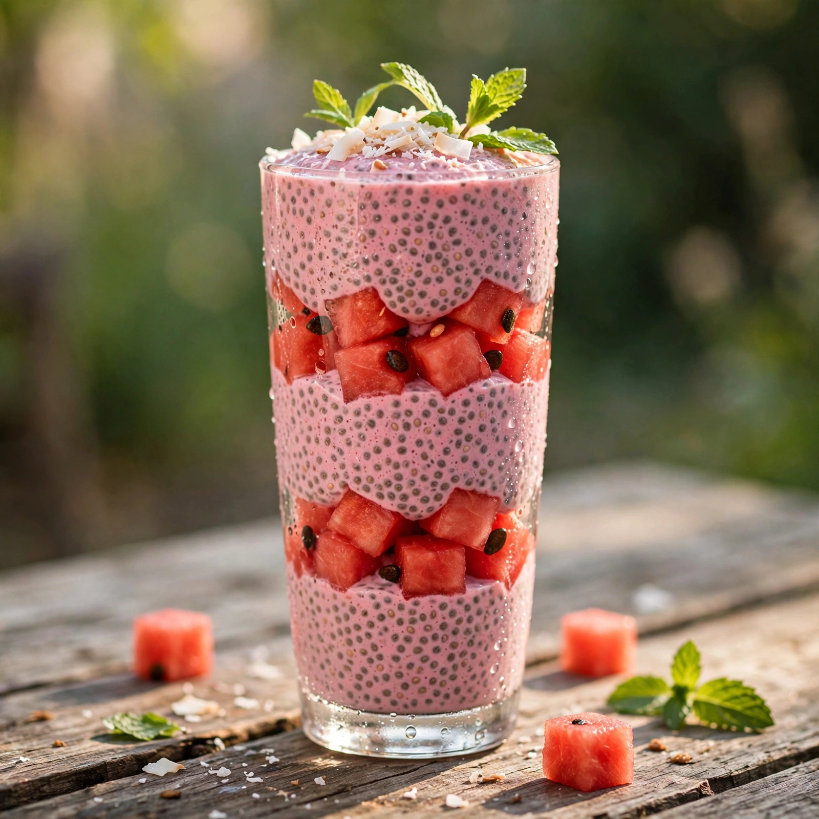 10 Anti-Inflammatory Watermelon Recipes for Summer Heat: 4. Watermelon Chia Pudding Parfait