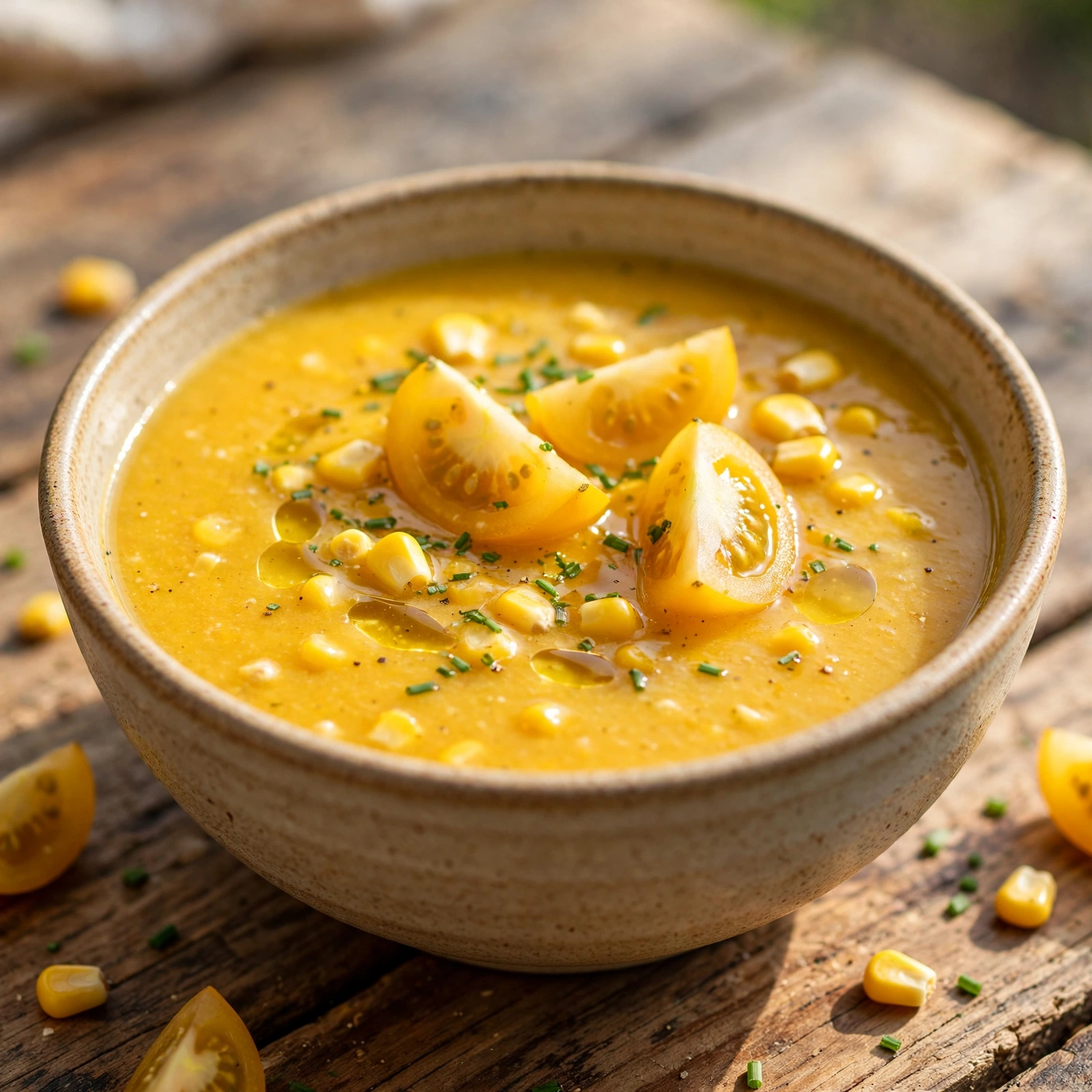 12 Anti-Inflammatory Gazpacho & Raw Soup Recipes for Summer Reset: 5. Golden Yellow Tomato Gazpacho