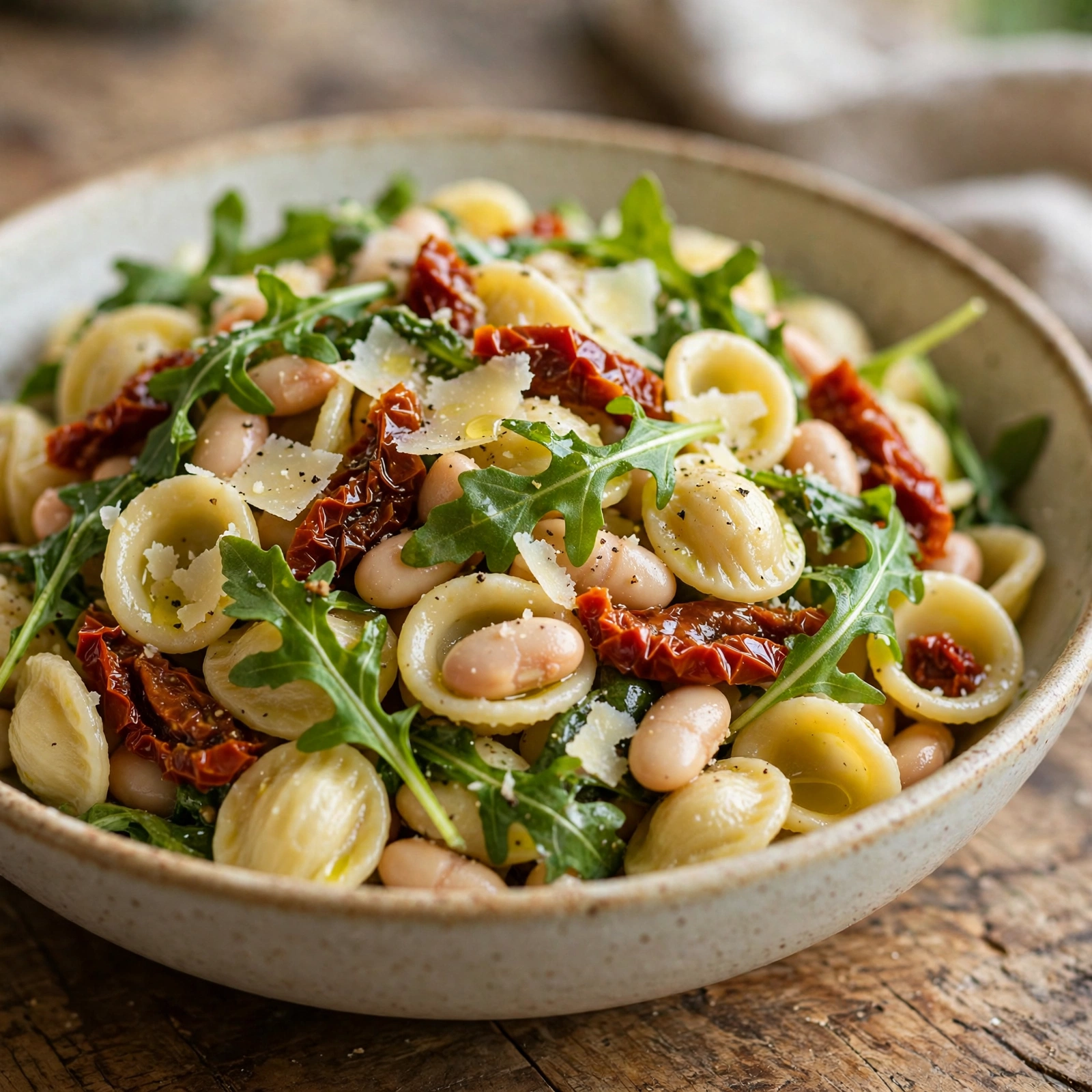 10 Anti-Inflammatory Pasta Salads for Summer June Gatherings: 6. Arugula and White Bean Pasta Salad