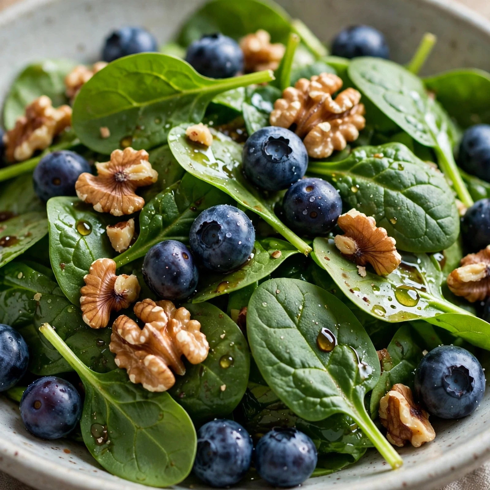 15 End-of-Summer Anti-Inflammatory Recipes to Soak In the Season: 6. Blueberry Walnut Spinach Salad