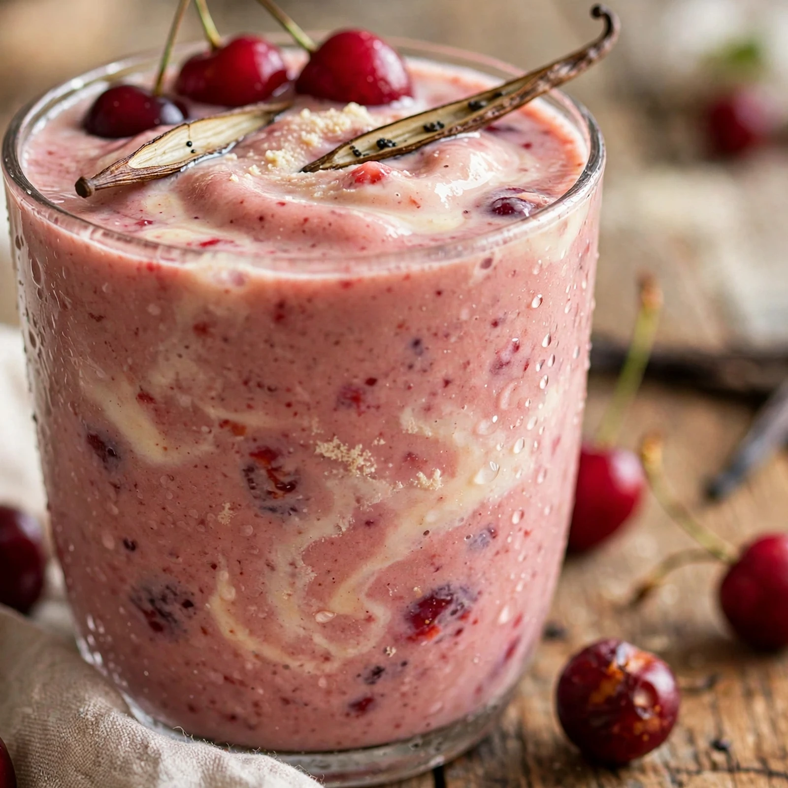 15 Best 21 Day Fix Summer Smoothies (Refreshing & Approved): 7. Cherry Vanilla Smoothie