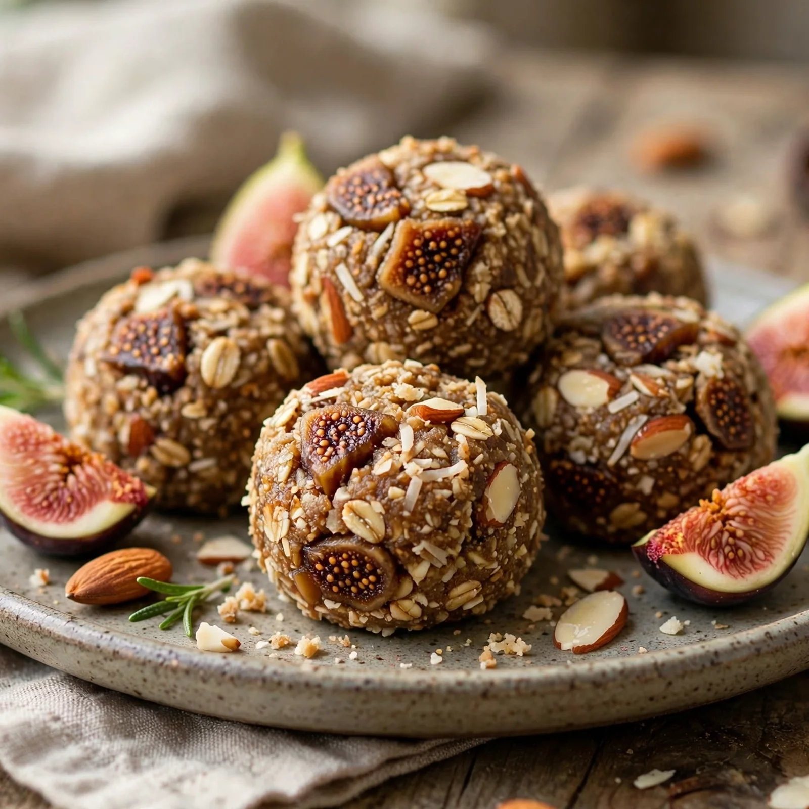 10 Anti-Inflammatory Apple Pear and Fig Recipes for Fall: 7. Fig and Almond Energy Bites