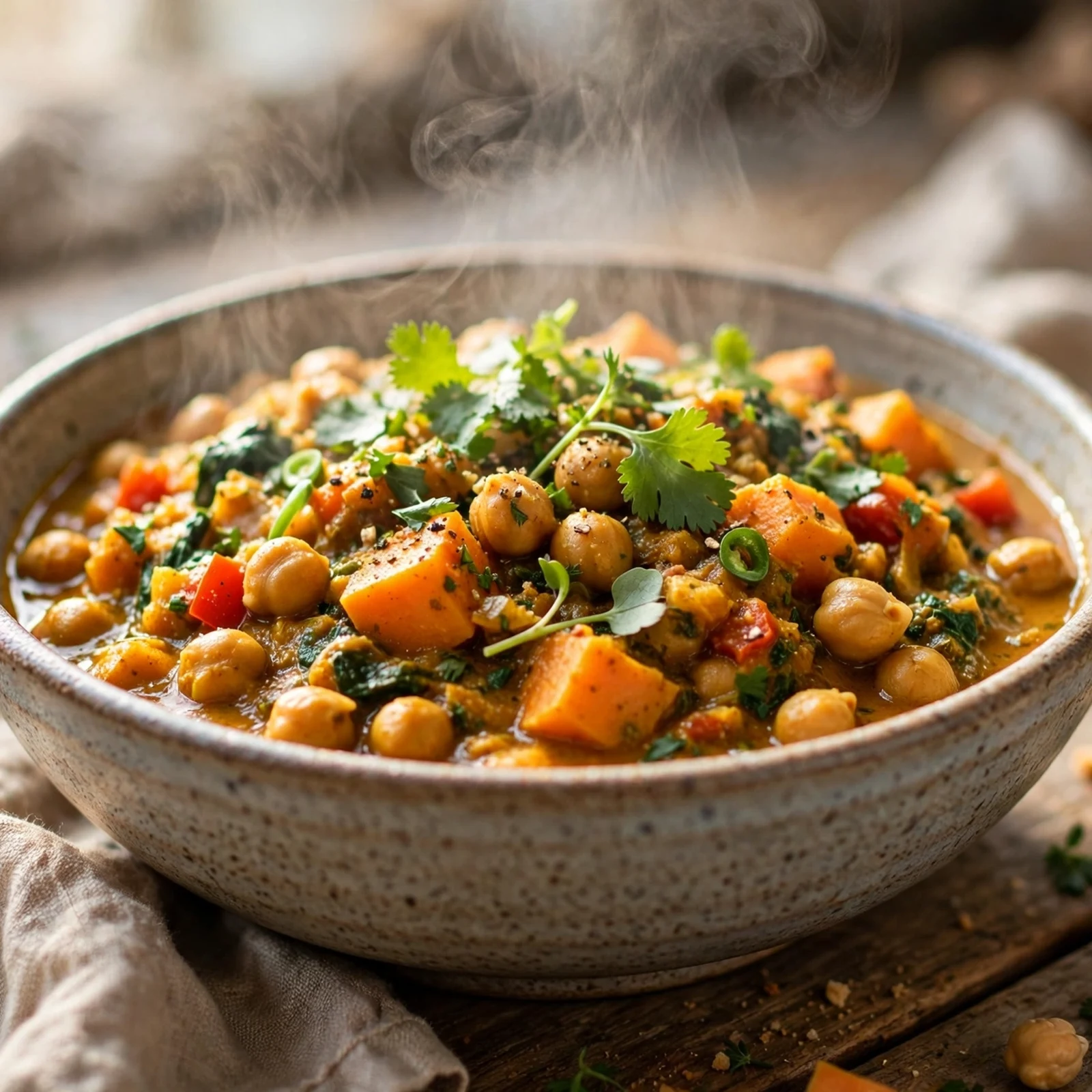 12 Gut-Healing Anti-Inflammatory Fall Meals for Immunity: 6. Harvest Chickpea & Sweet Potato Curry